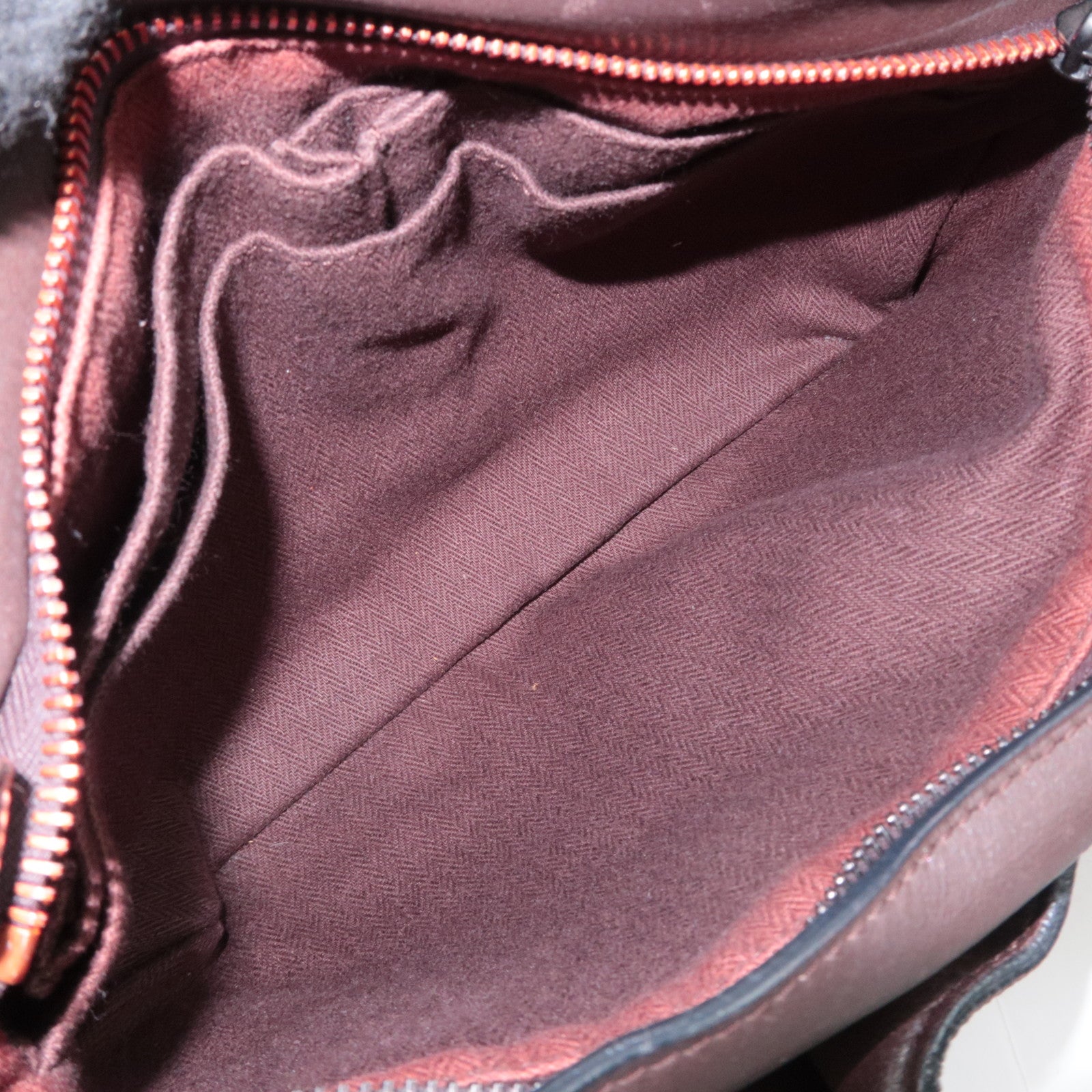 HERMES Caravan Horizontal PM 2Way Leather Handbag Brown