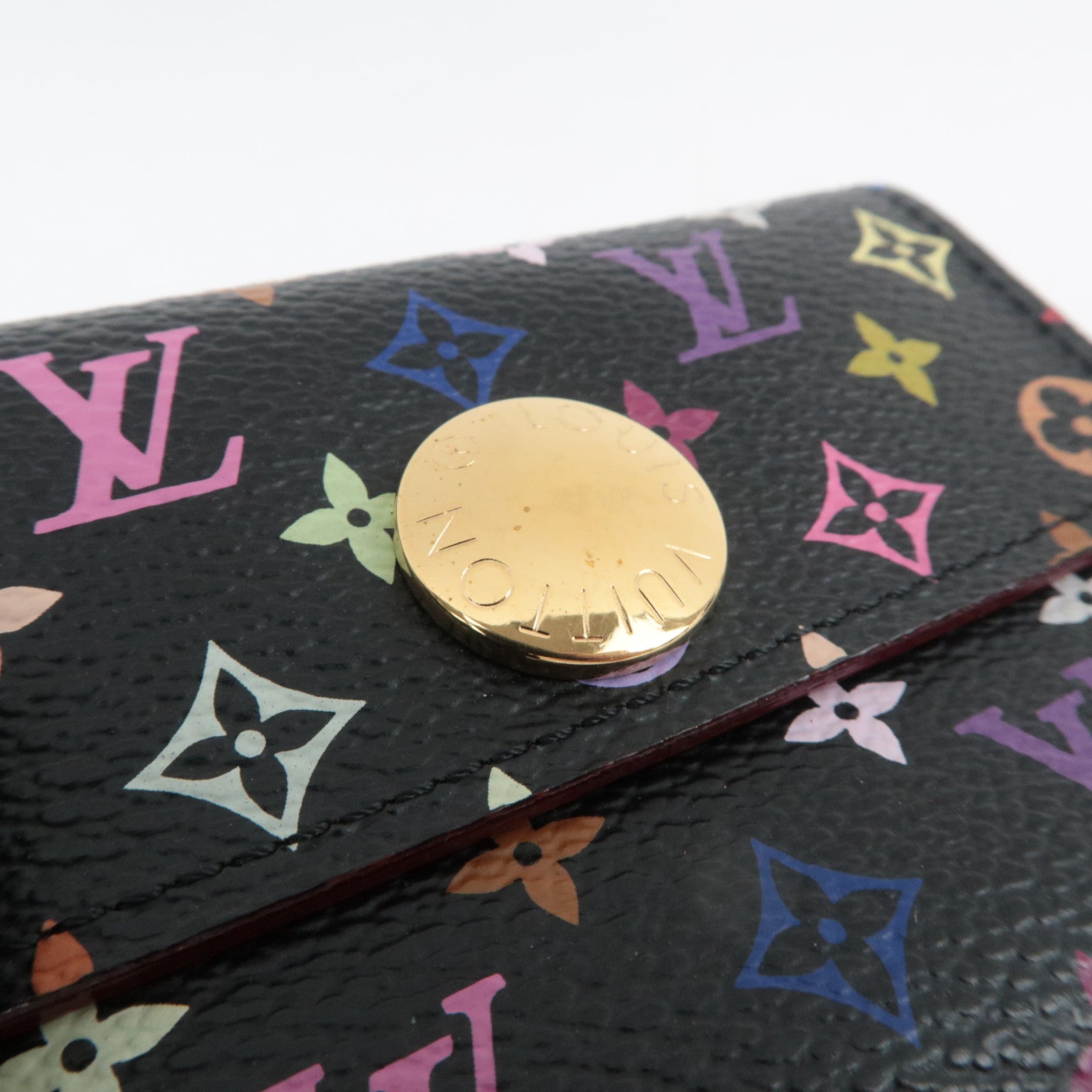 Louis Vuitton Monogram Multicolor Murakami Porte Monnaie Cozy Coin Case Noir M60007