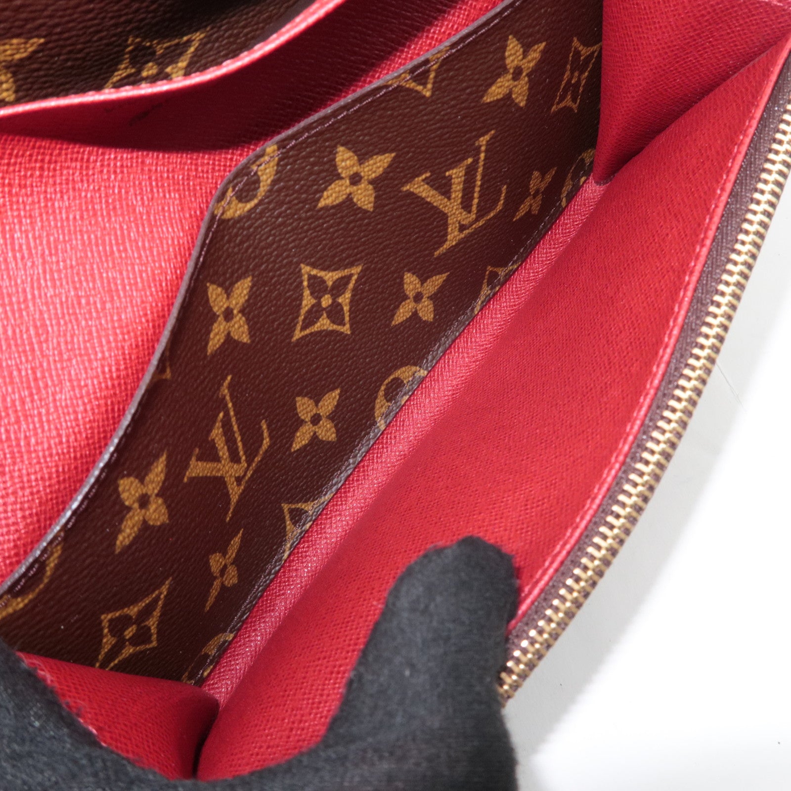 Louis Vuitton Monogram Portefeuille Emilie Long Wallet Rouge M60136