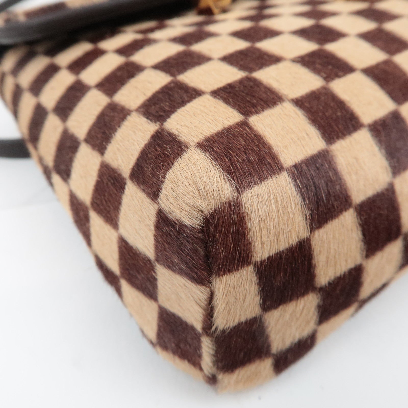 Louis Vuitton Damier Sauvage Gazelle Calf Hair Shoulder Bag M92130