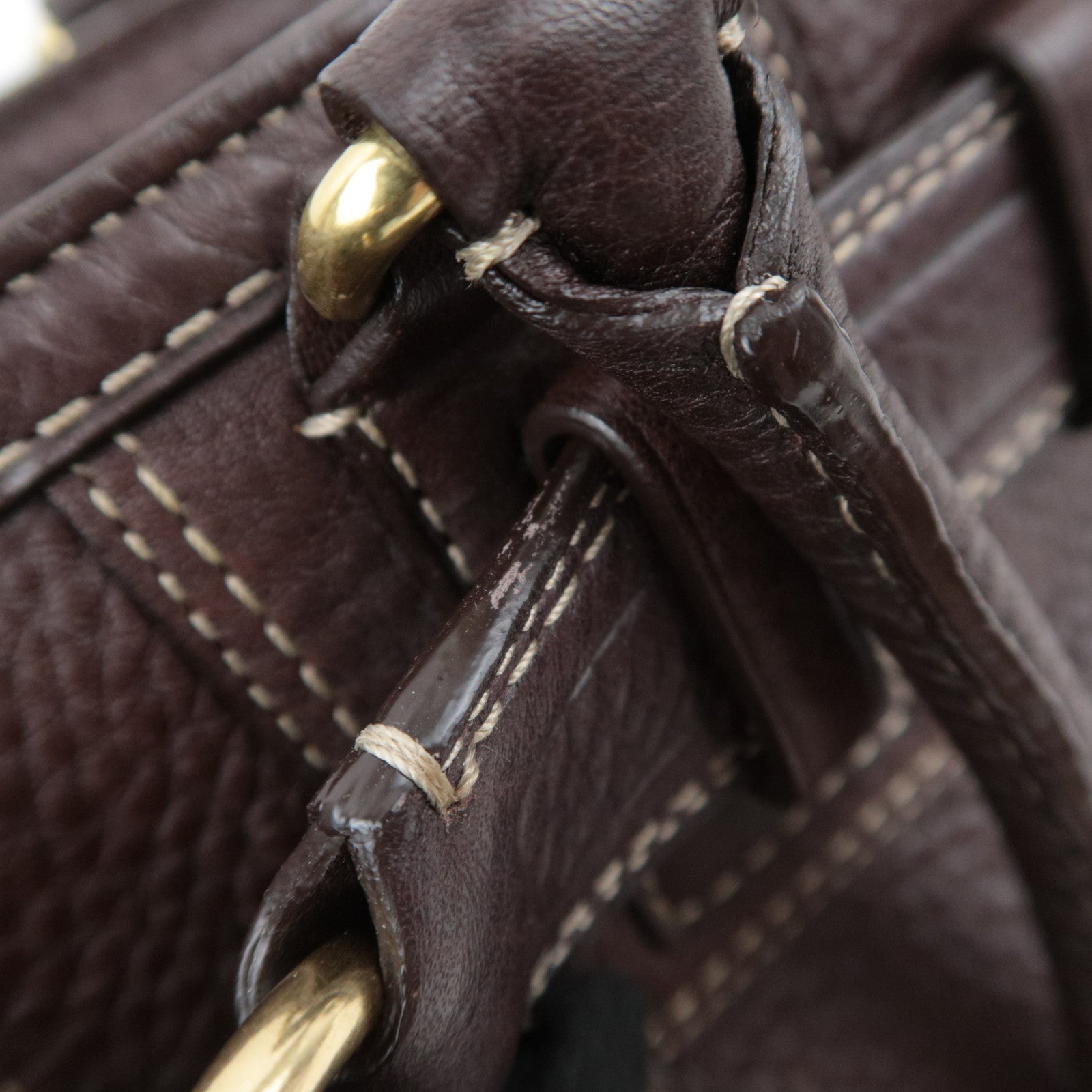 COACH Leather Shoulder Bag Brown 10212
