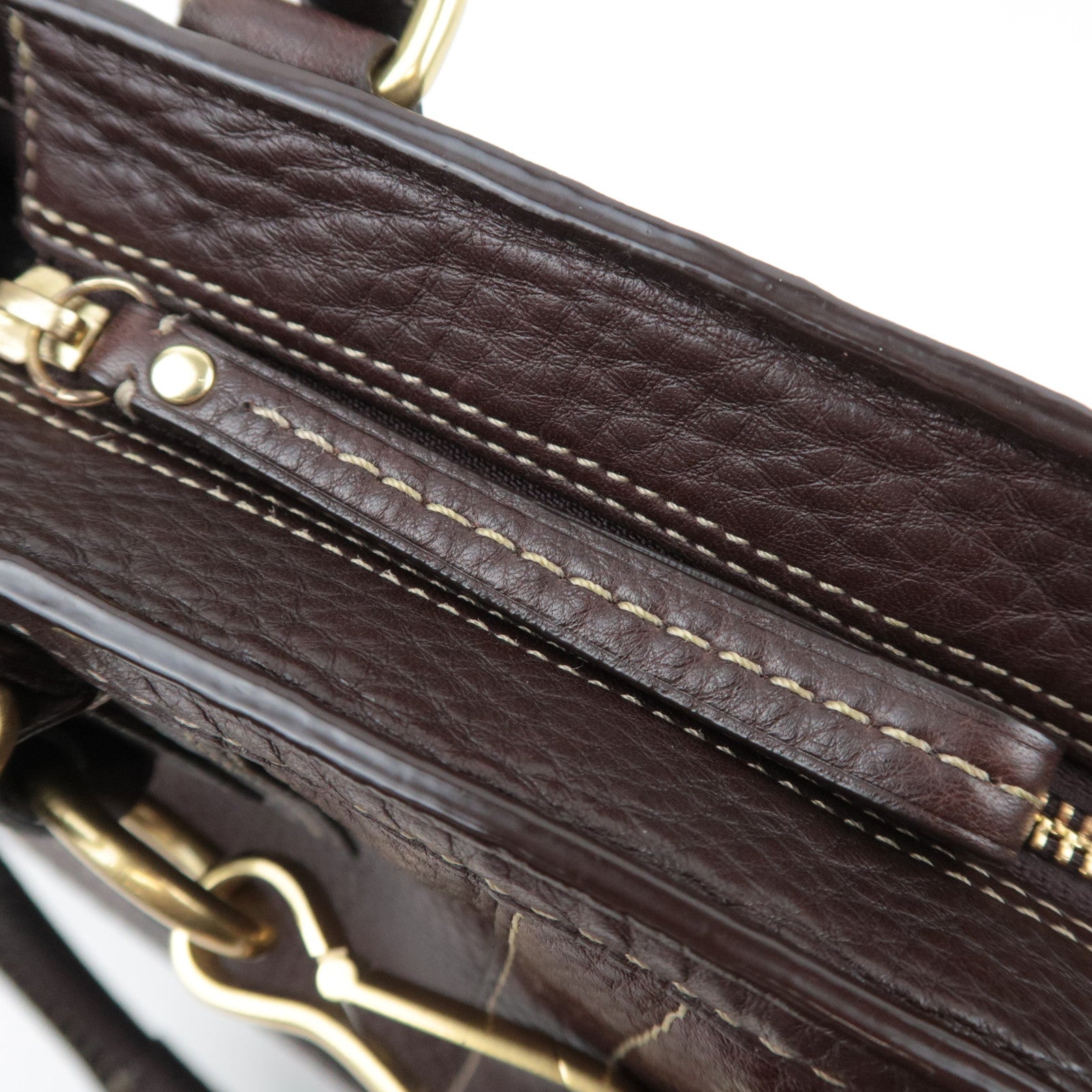 COACH Leather Shoulder Bag Brown 10212