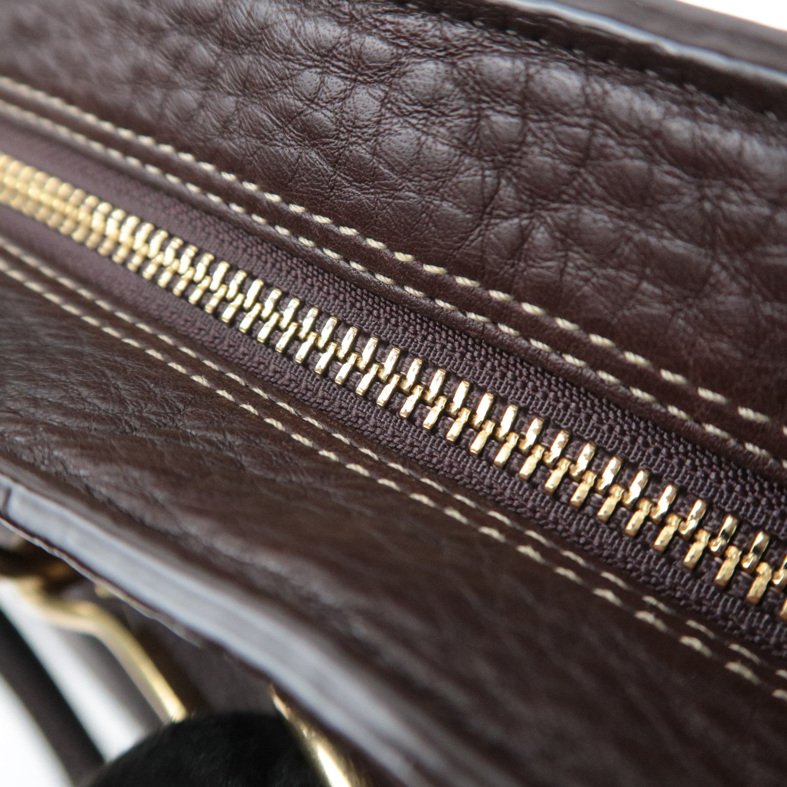 COACH Leather Shoulder Bag Brown 10212