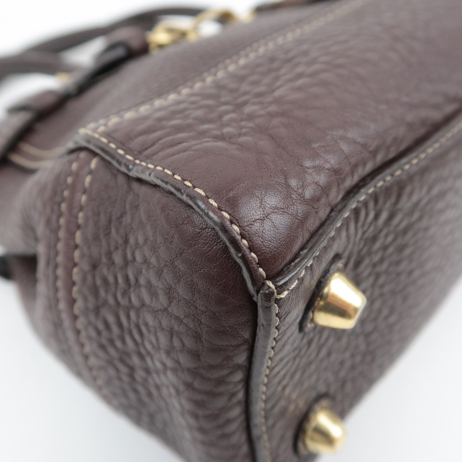 COACH Leather Shoulder Bag Brown 10212