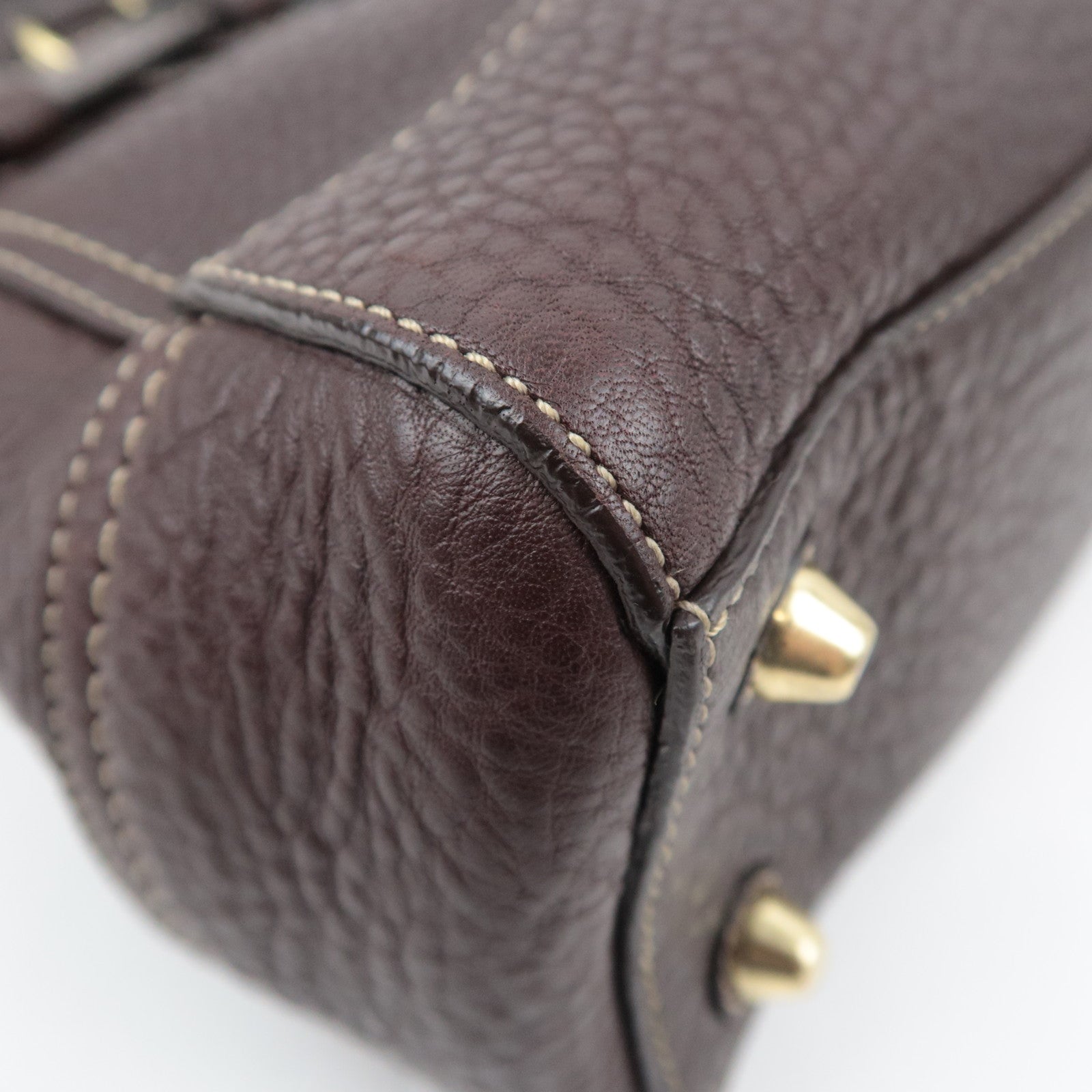 COACH Leather Shoulder Bag Brown 10212