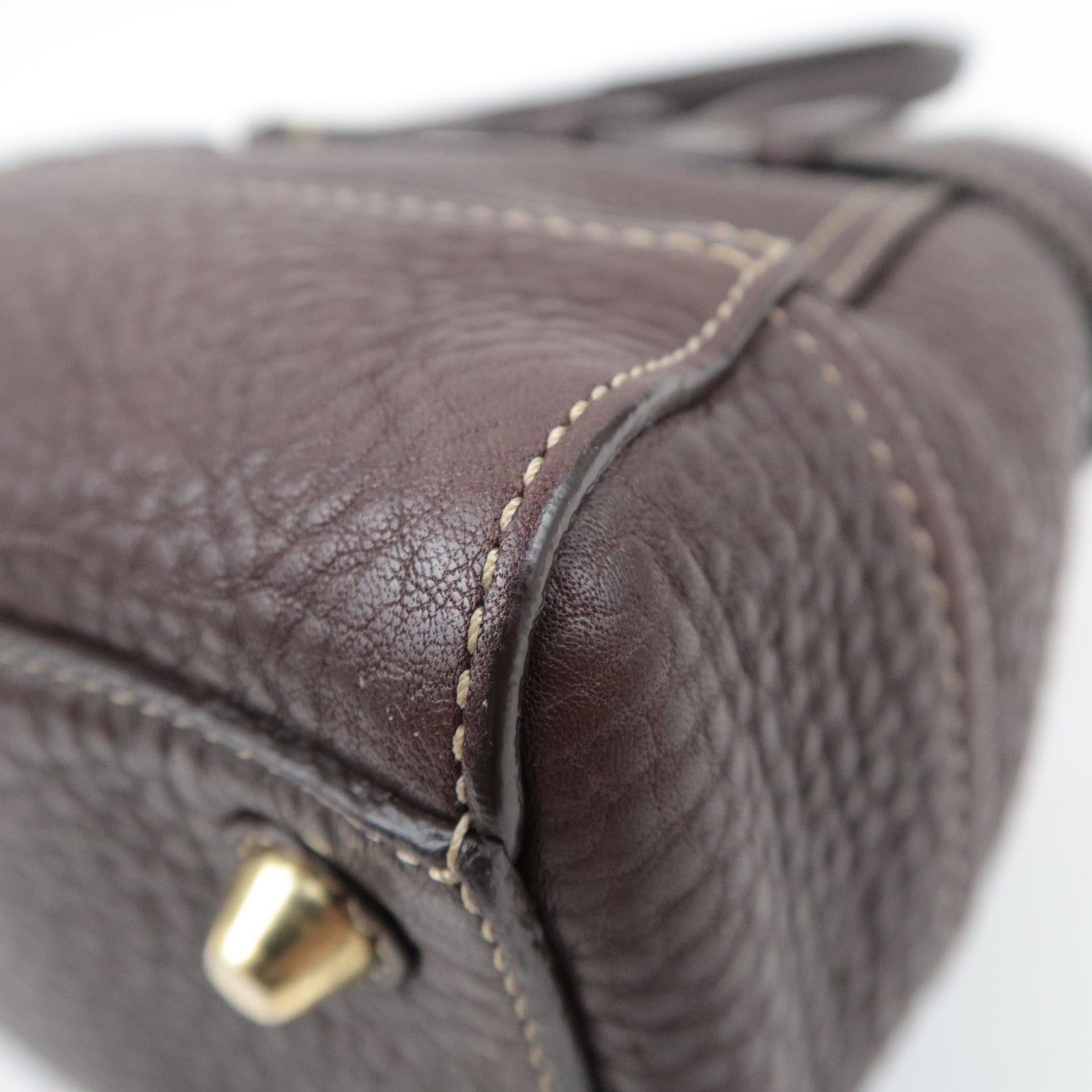 COACH Leather Shoulder Bag Brown 10212