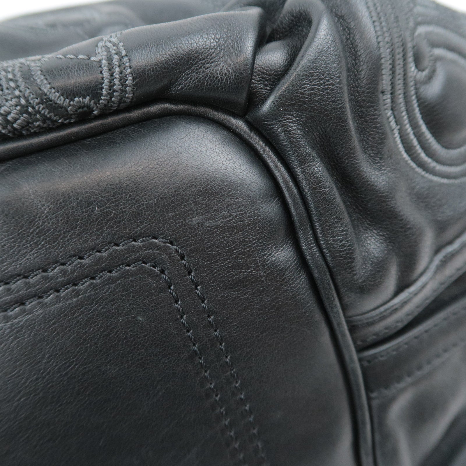 CELINE Bittersweet Leather Shoulder Bag Black