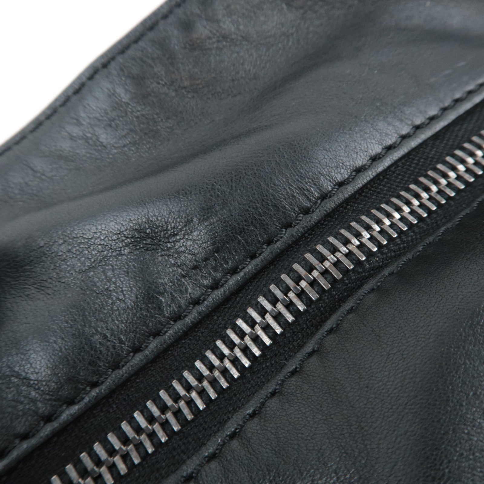 CELINE Bittersweet Leather Shoulder Bag Black