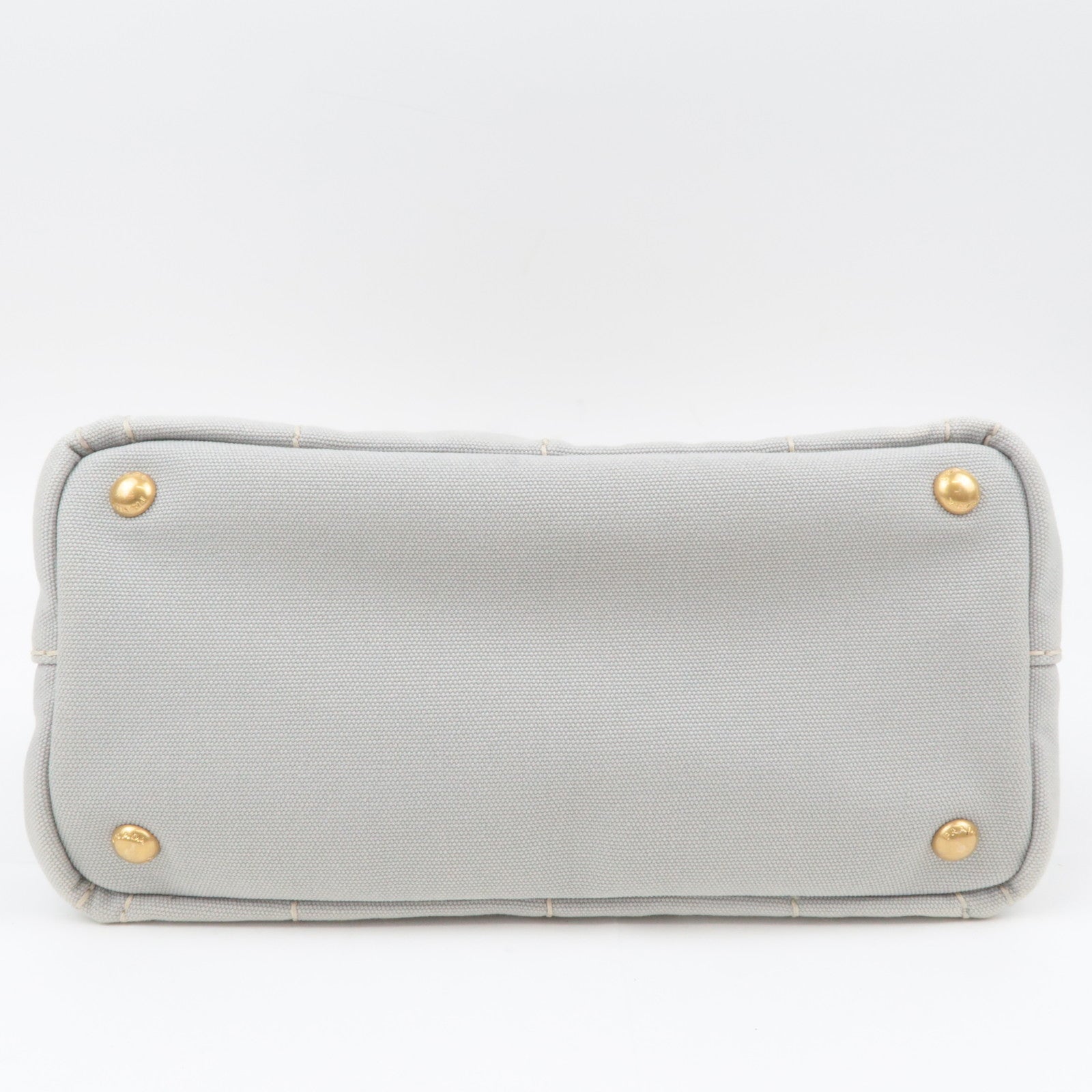 PRADA Canapa Mini 2Way Canvas Tote Bag Gray 1BG439