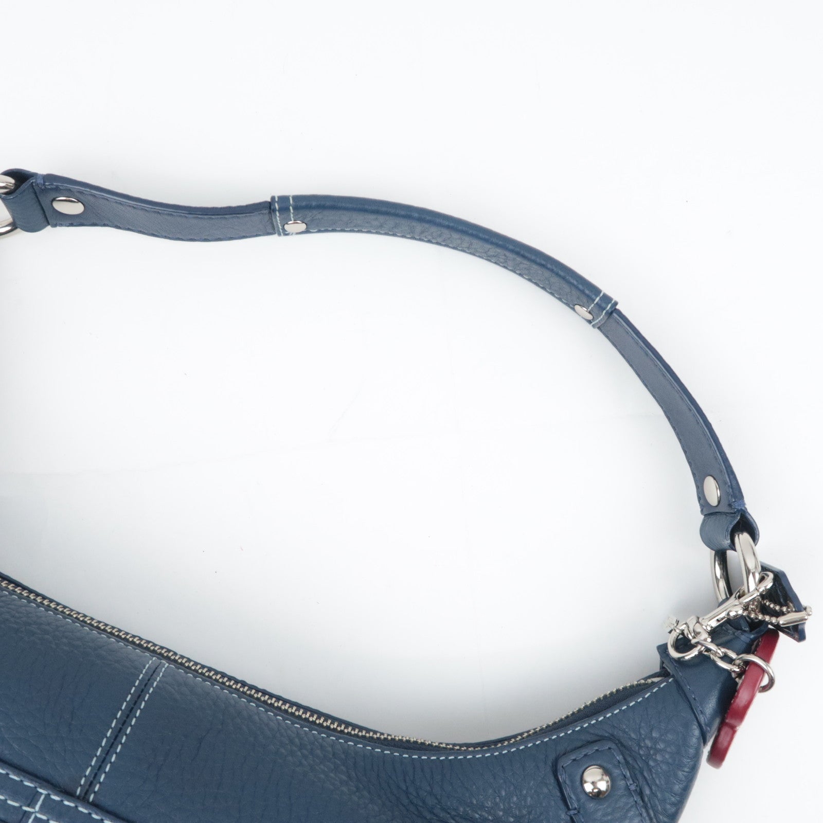 COACH Penelope Leather Shoulder Bag Navy 13159