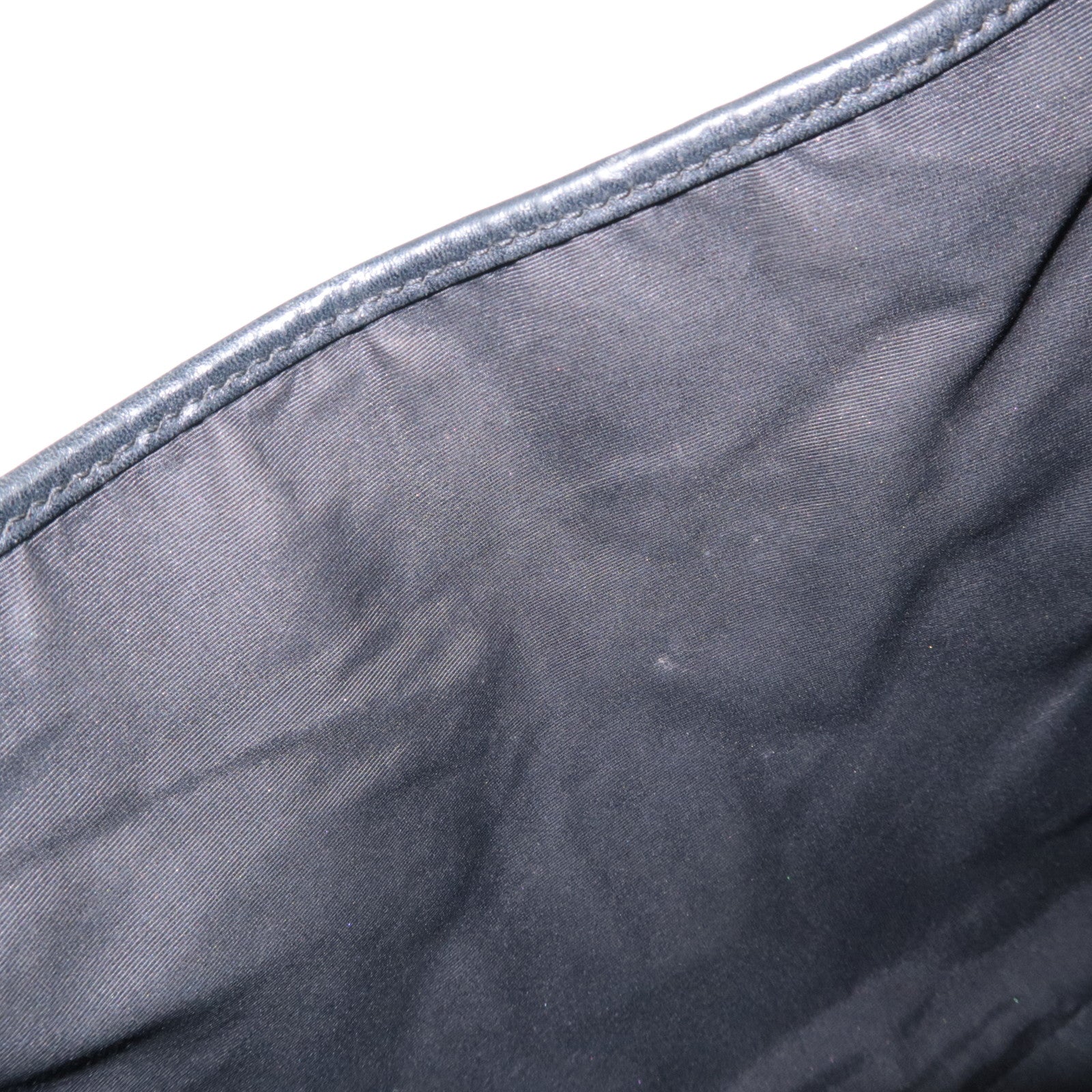 GUCCI Jackie GG Denim Shoulder Bag Black 00963