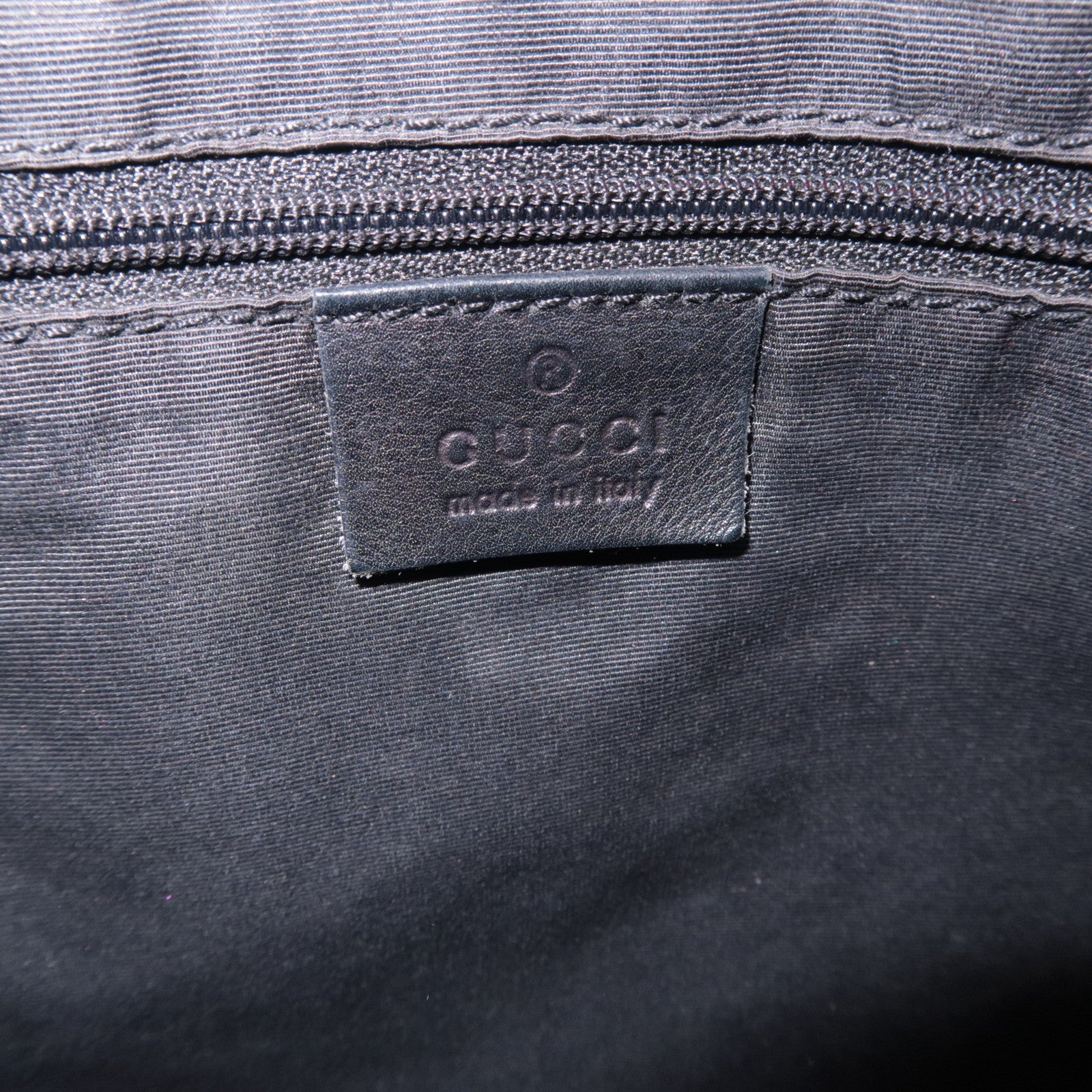 GUCCI Jackie GG Denim Shoulder Bag Black 00963