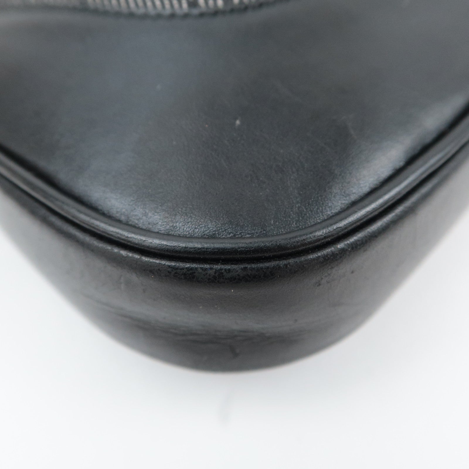 GUCCI Jackie GG Denim Shoulder Bag Black 00963