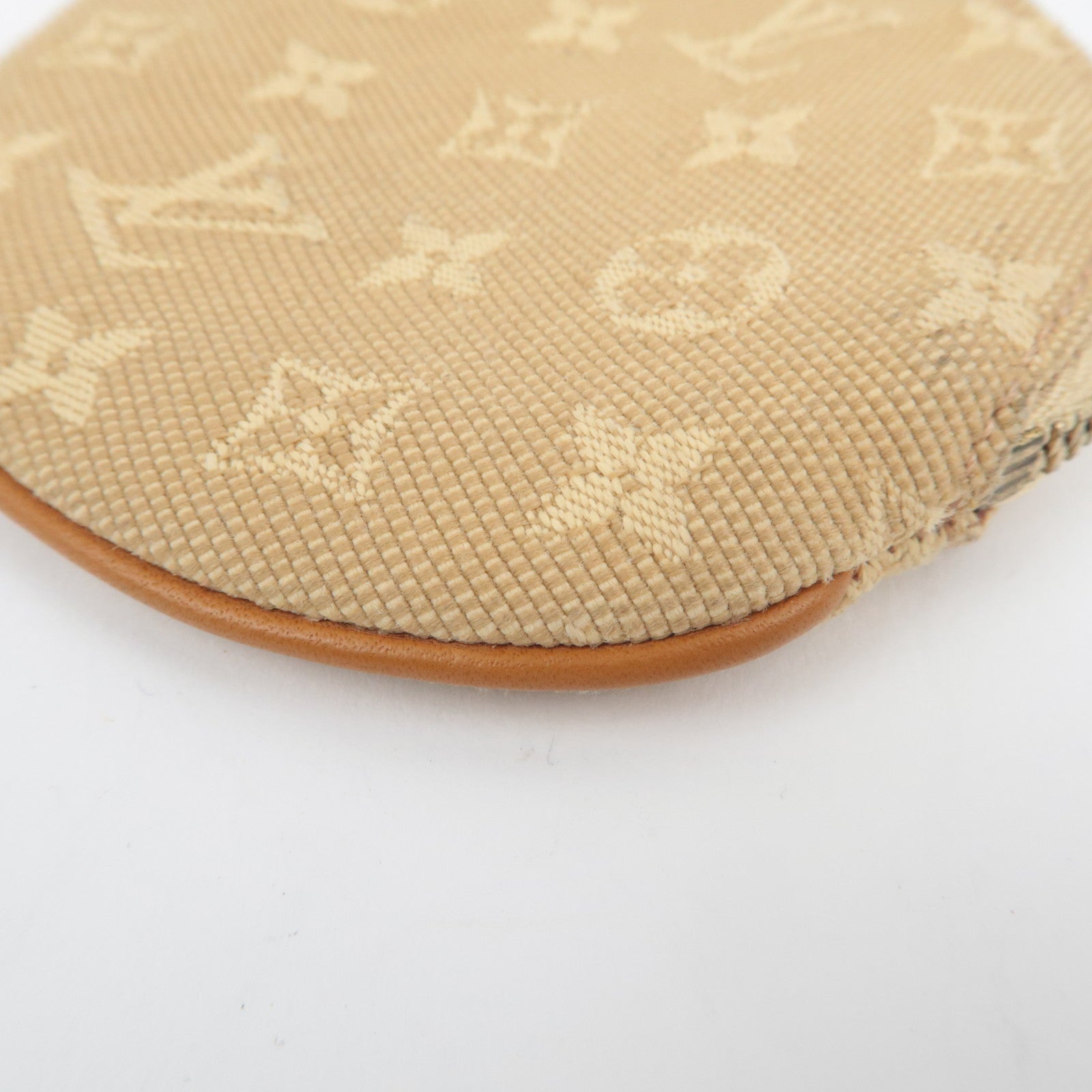 Louis Vuitton Monogram Mini Porte Monnaie Rond Coin Case Beige M92452