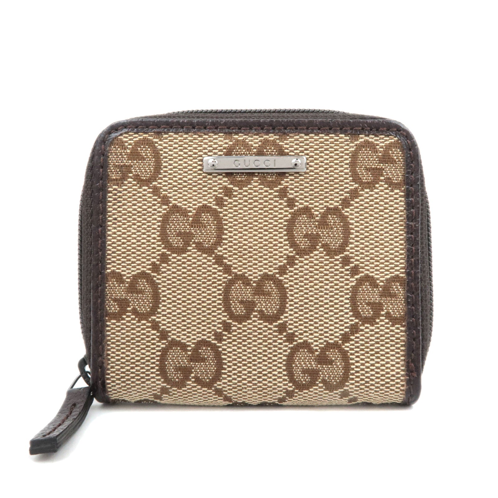 GUCCI GG Canvas Coin Case Beige Brown 11525589738