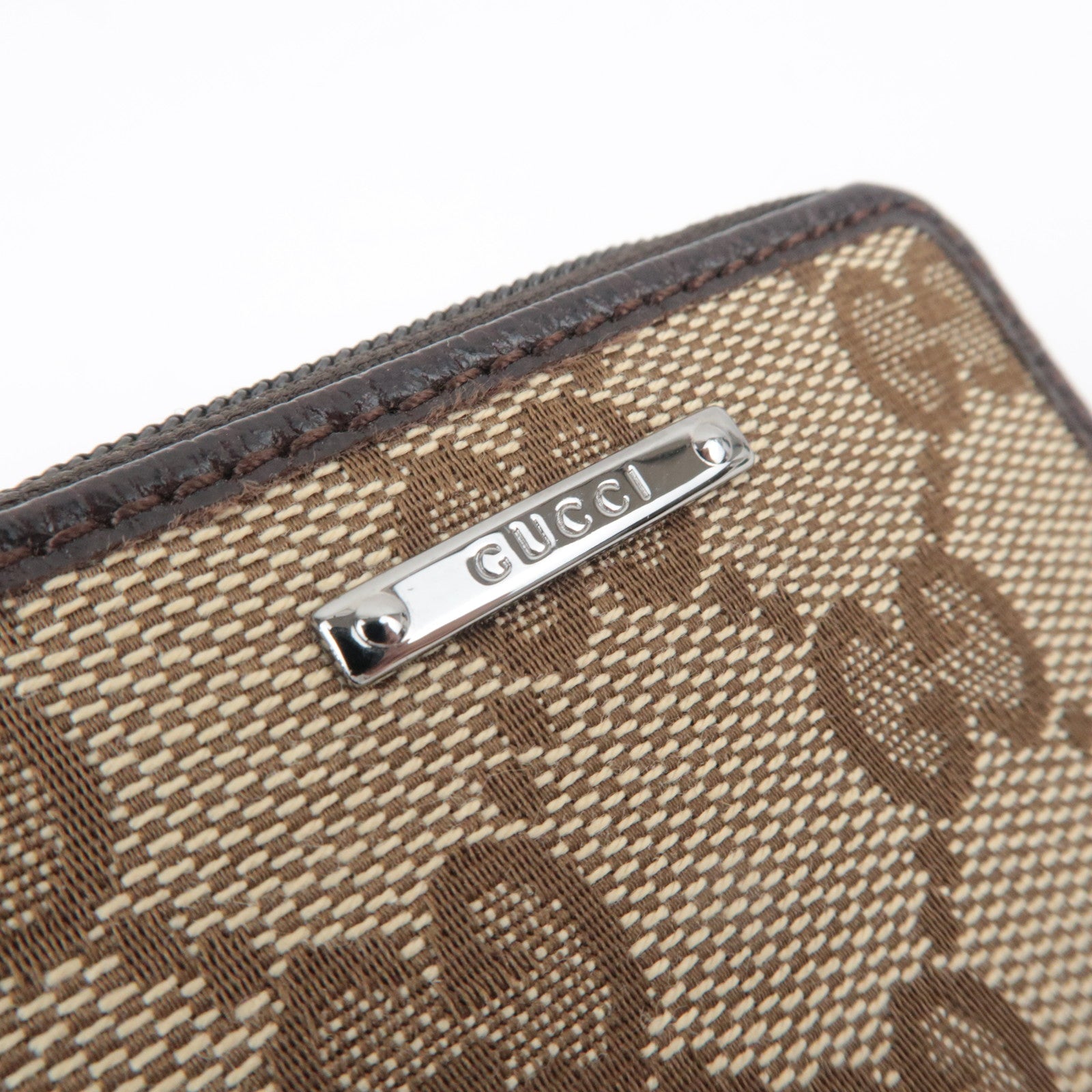 GUCCI GG Canvas Coin Case Beige Brown 115255