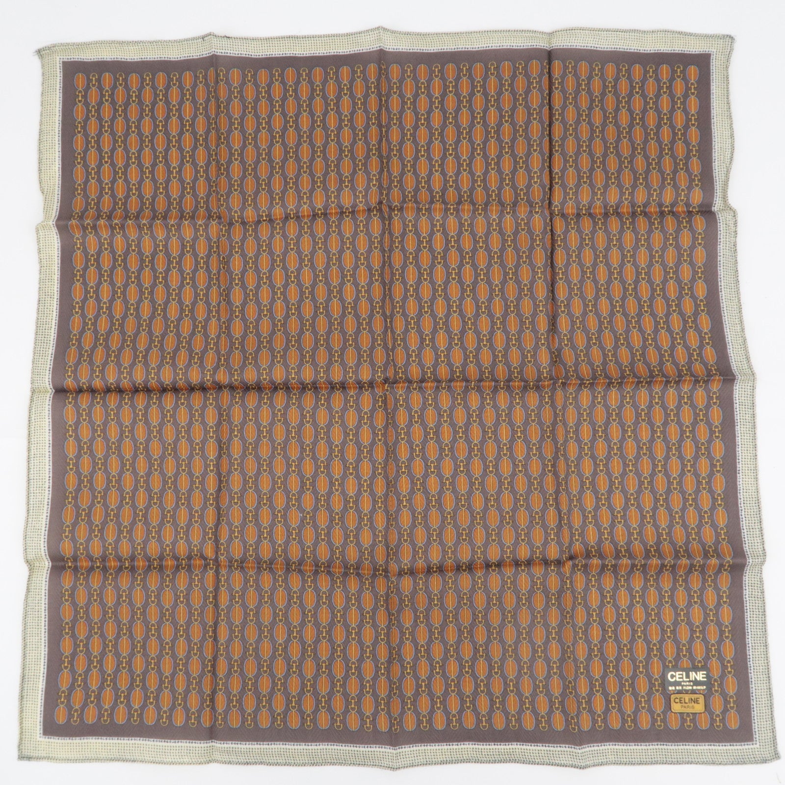 CELINE Set of 5 Handkerchiefs Scarf 100% Cotton
