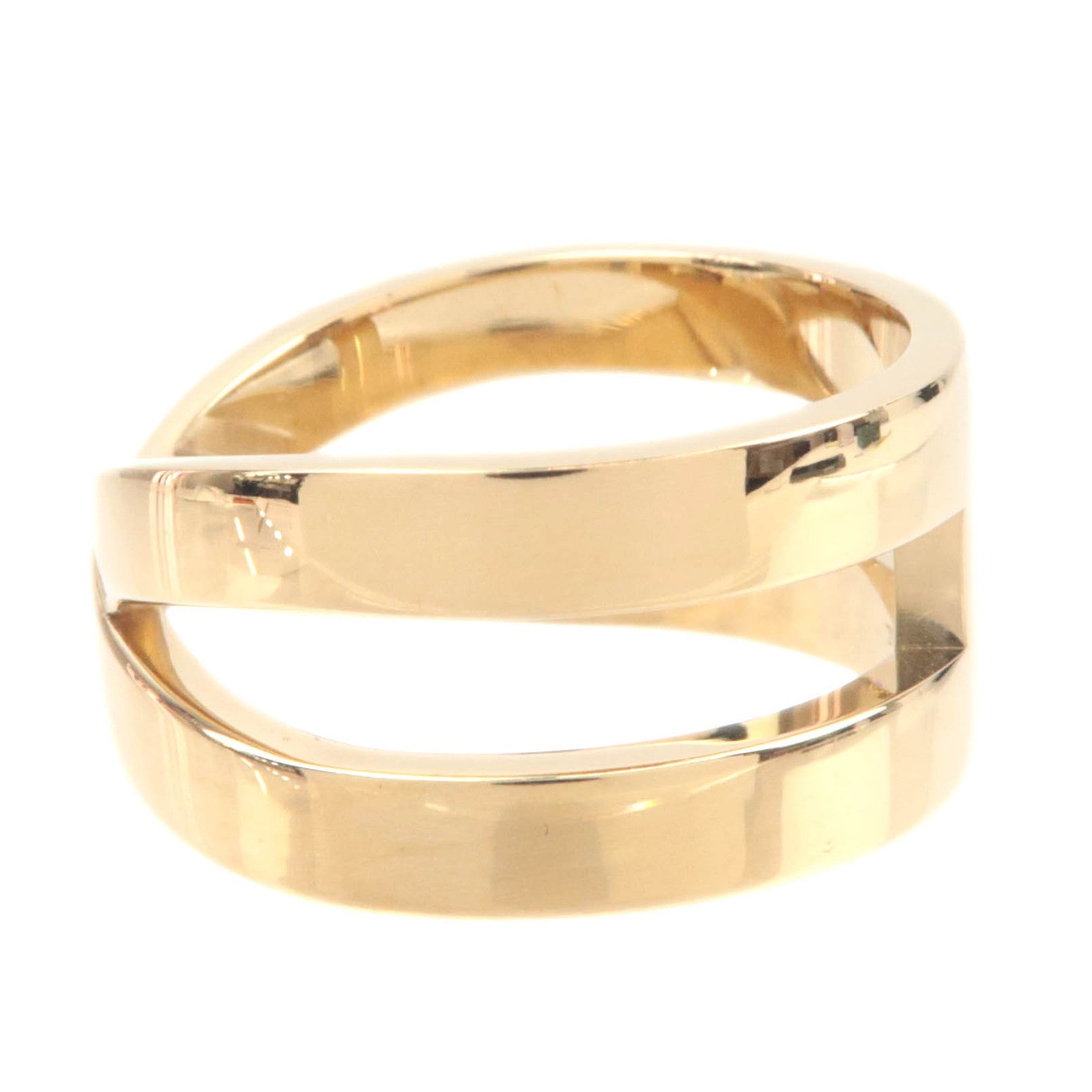 HERMES Ruban Scarf Ring Gold Color