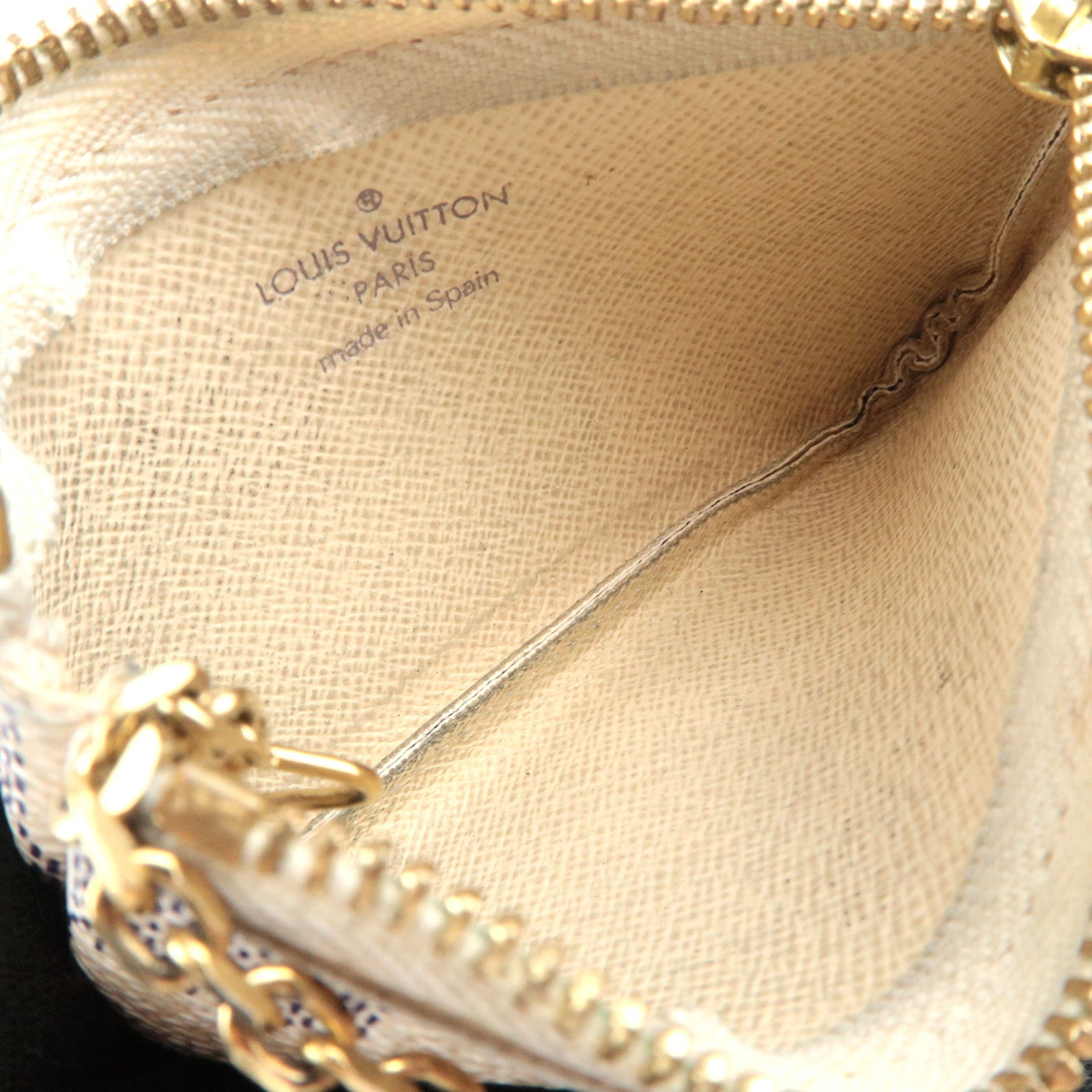 Louis Vuitton Damier Azur Pochette Cles Coin Case N62659