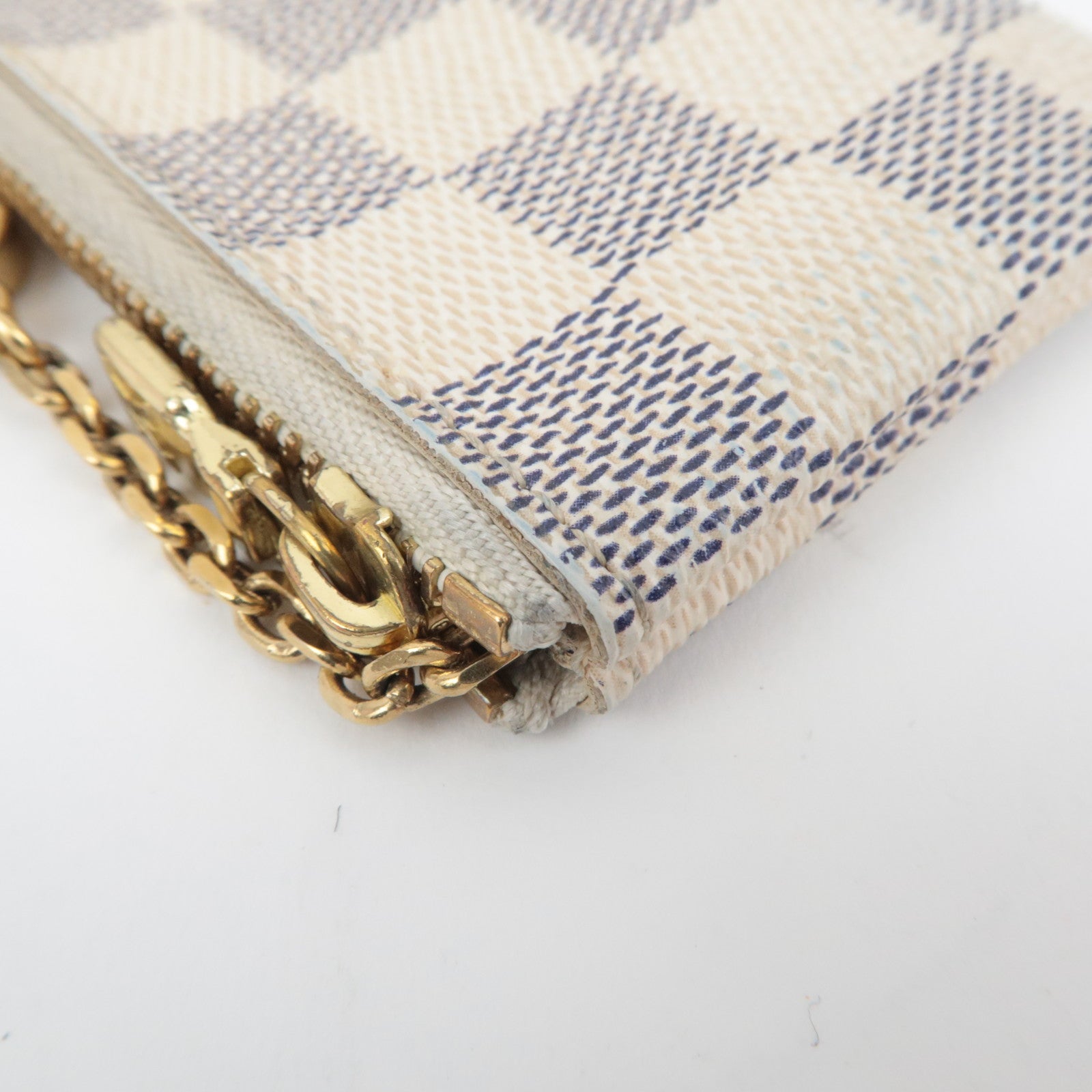 Louis Vuitton Damier Azur Pochette Cles Coin Case N62659