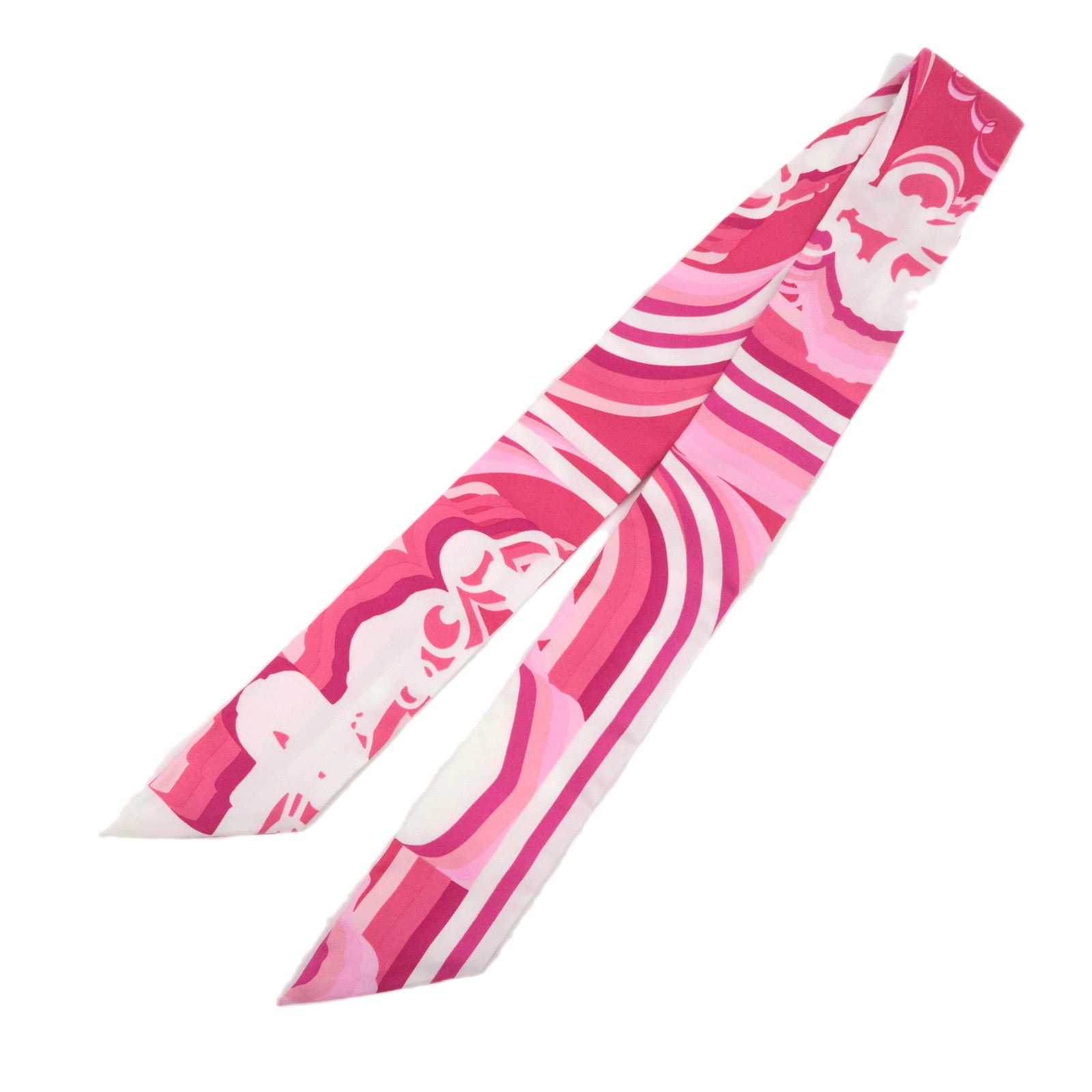 HERMES Twilly Scarf BRIDES de GALA 100% Silk Pink89765