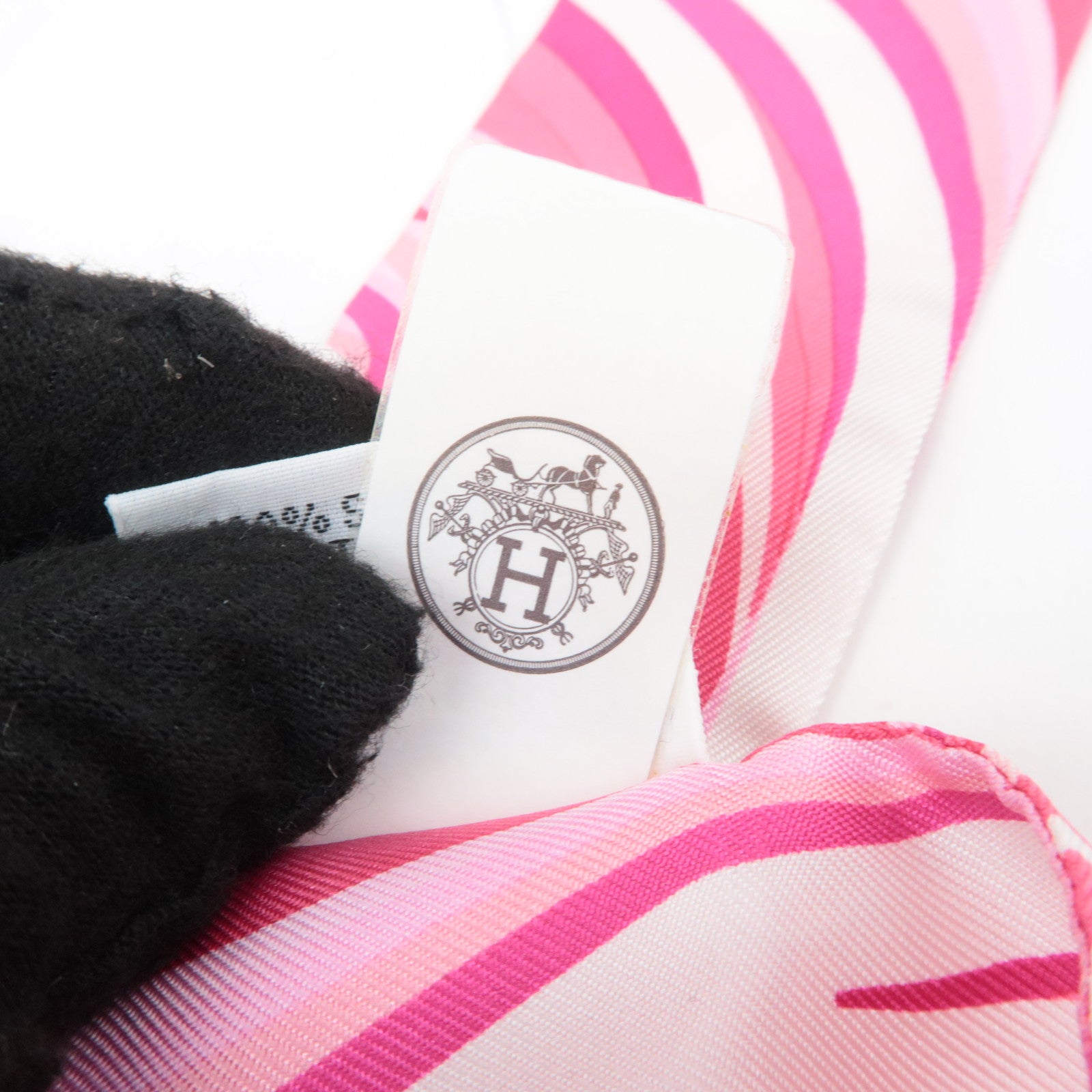 HERMES Twilly Scarf BRIDES de GALA 100% Silk Pink
