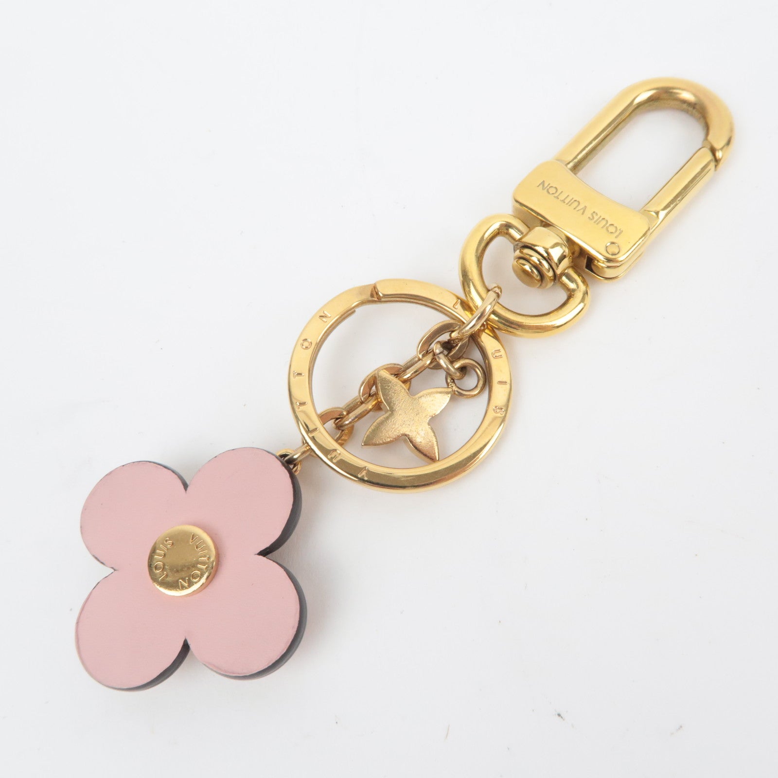 Louis Vuitton Porte Cles Blooming Flower BB Bag Charm Pink Gold M63085