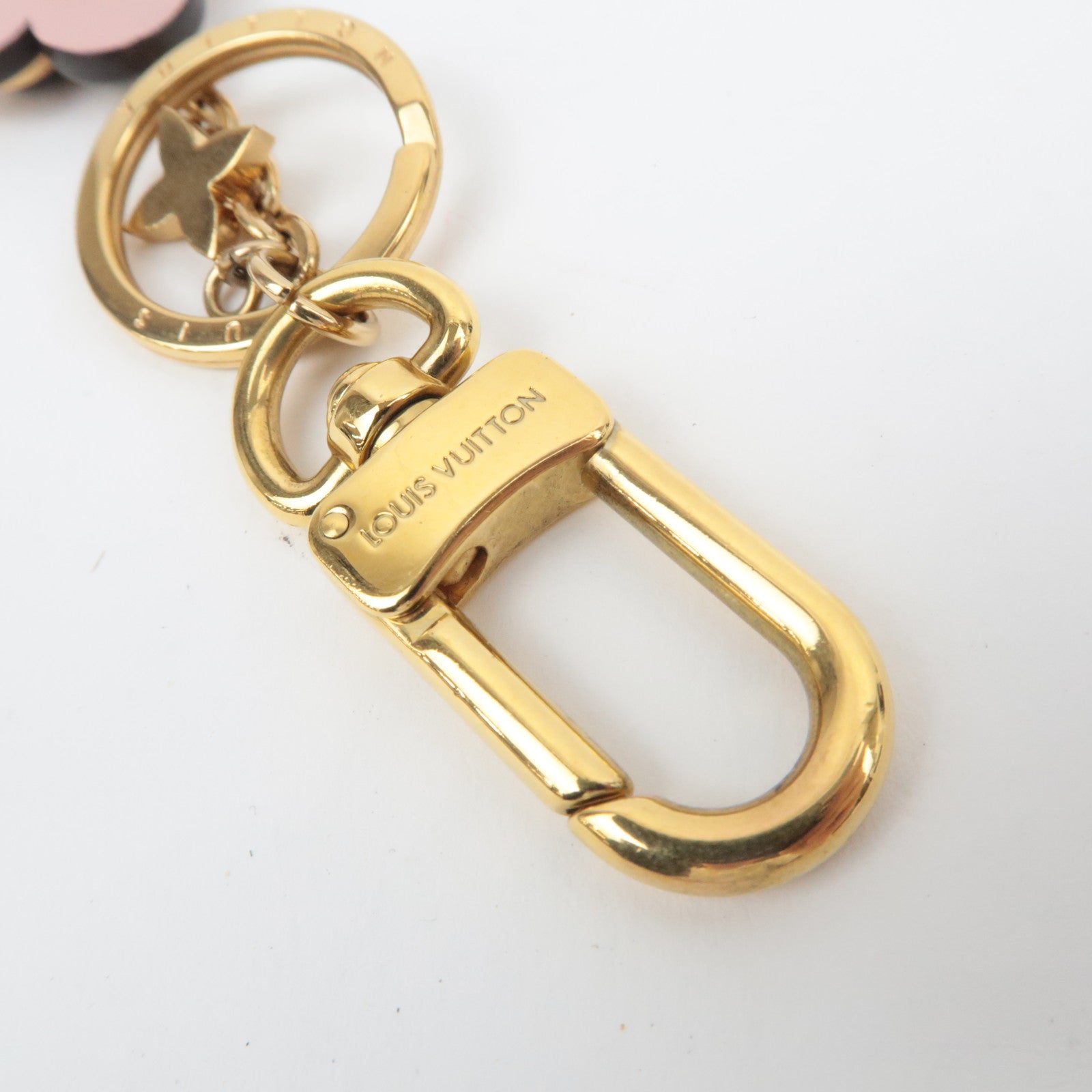 Louis Vuitton Porte Cles Blooming Flower BB Bag Charm Pink Gold M63085