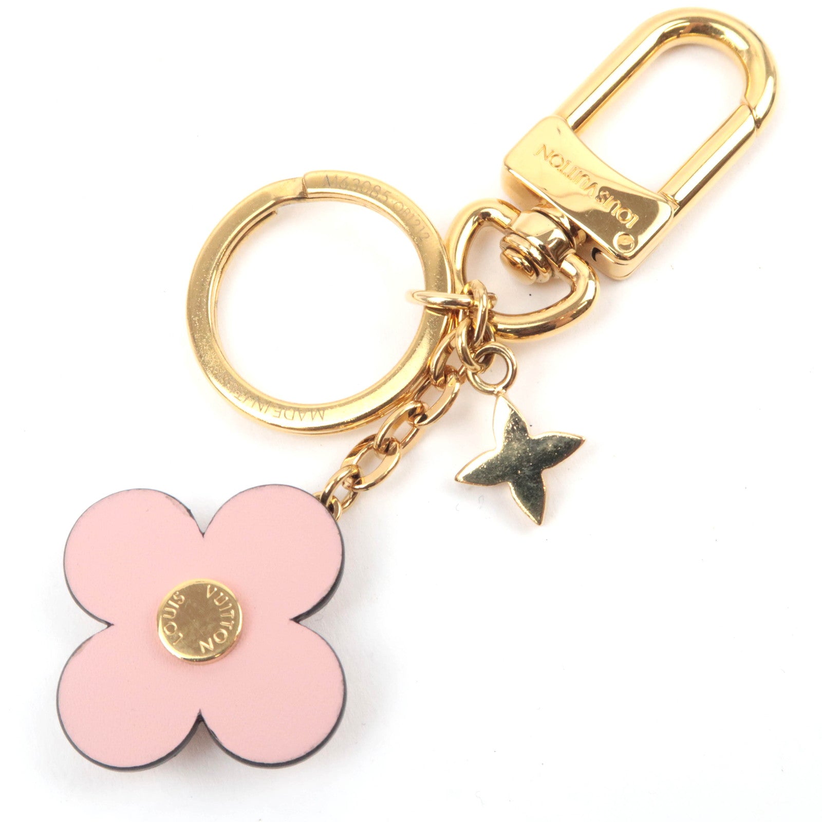 Louis Vuitton Porte Cles Blooming Flower BB Bag Charm Pink Gold M63085