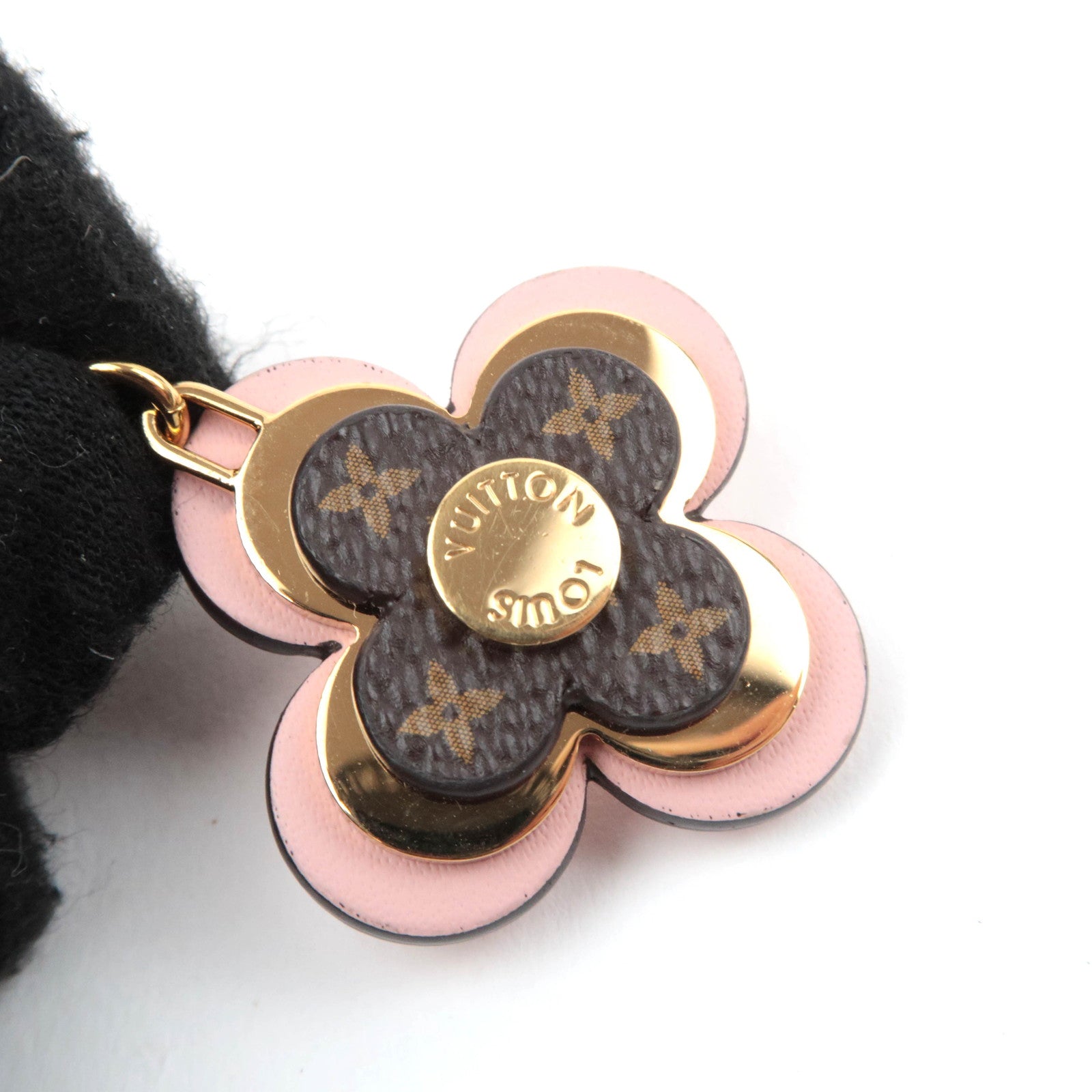 Louis Vuitton Porte Cles Blooming Flower BB Bag Charm Pink Gold M63085