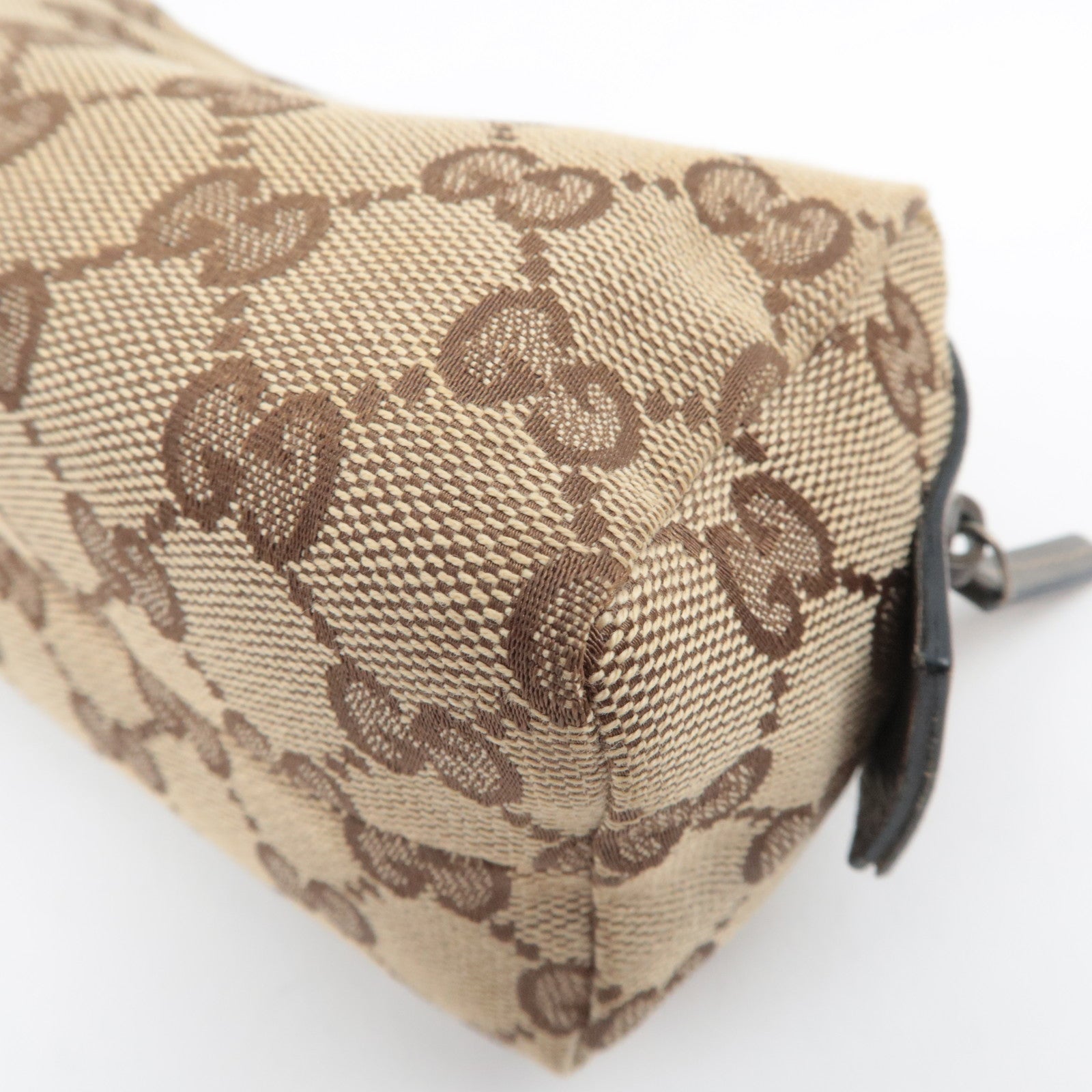 GUCCI GG Canvas Small Pouch Beige Gray 29596