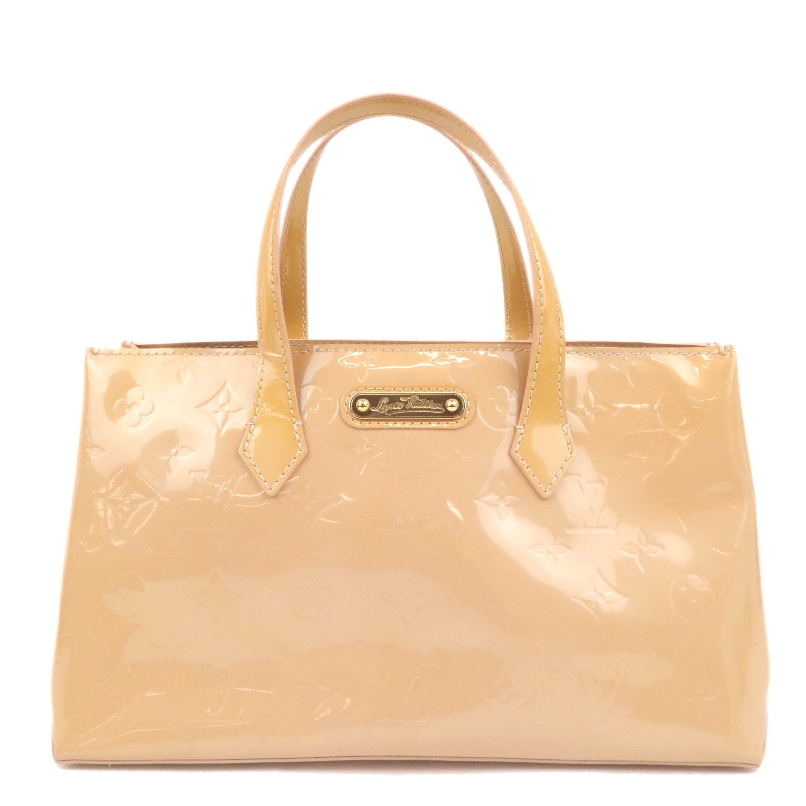 Louis Vuitton Monogram Vernis Wilshire PM Handbag Blanc Corail M9145289800