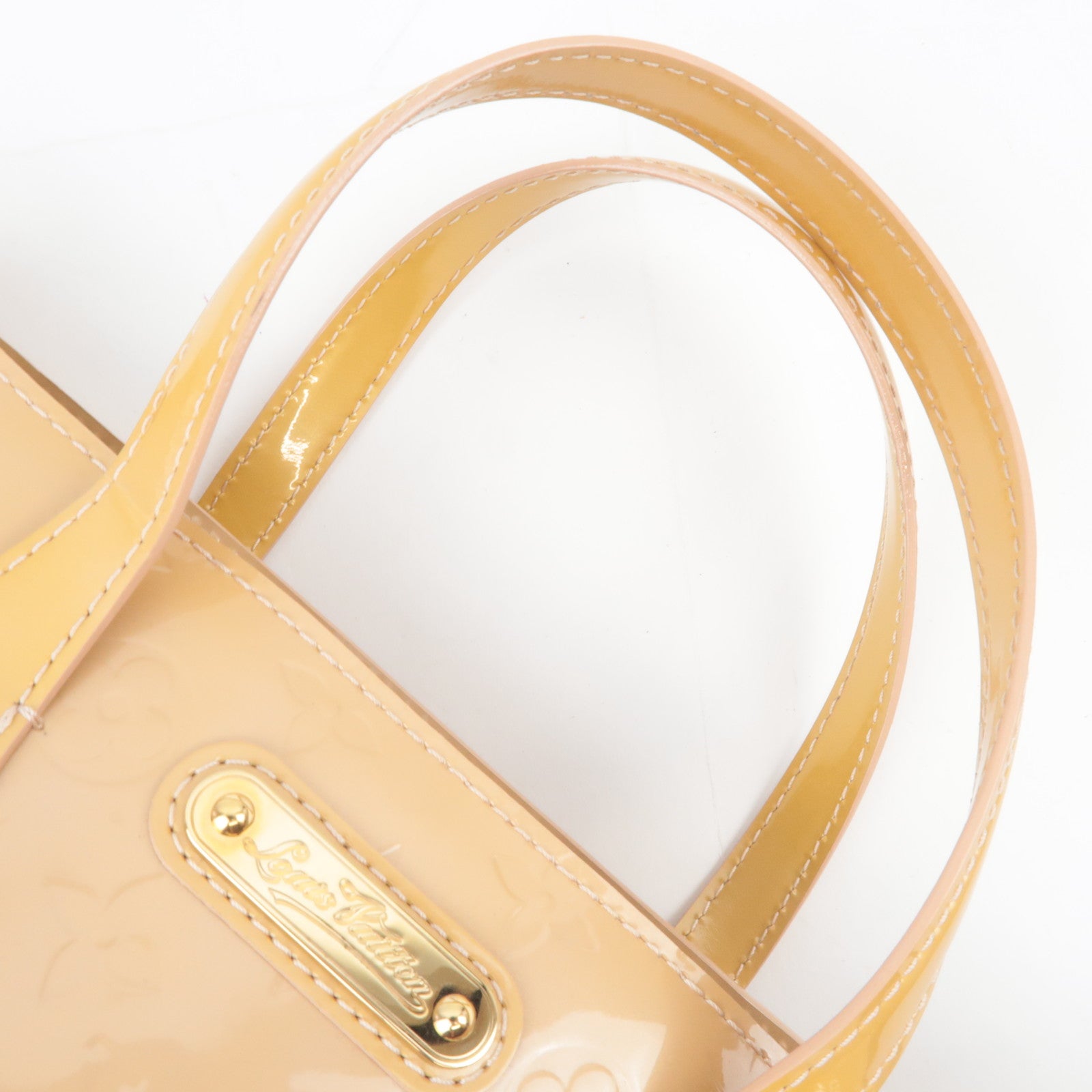 Louis Vuitton Monogram Vernis Wilshire PM Handbag Blanc Corail M91452
