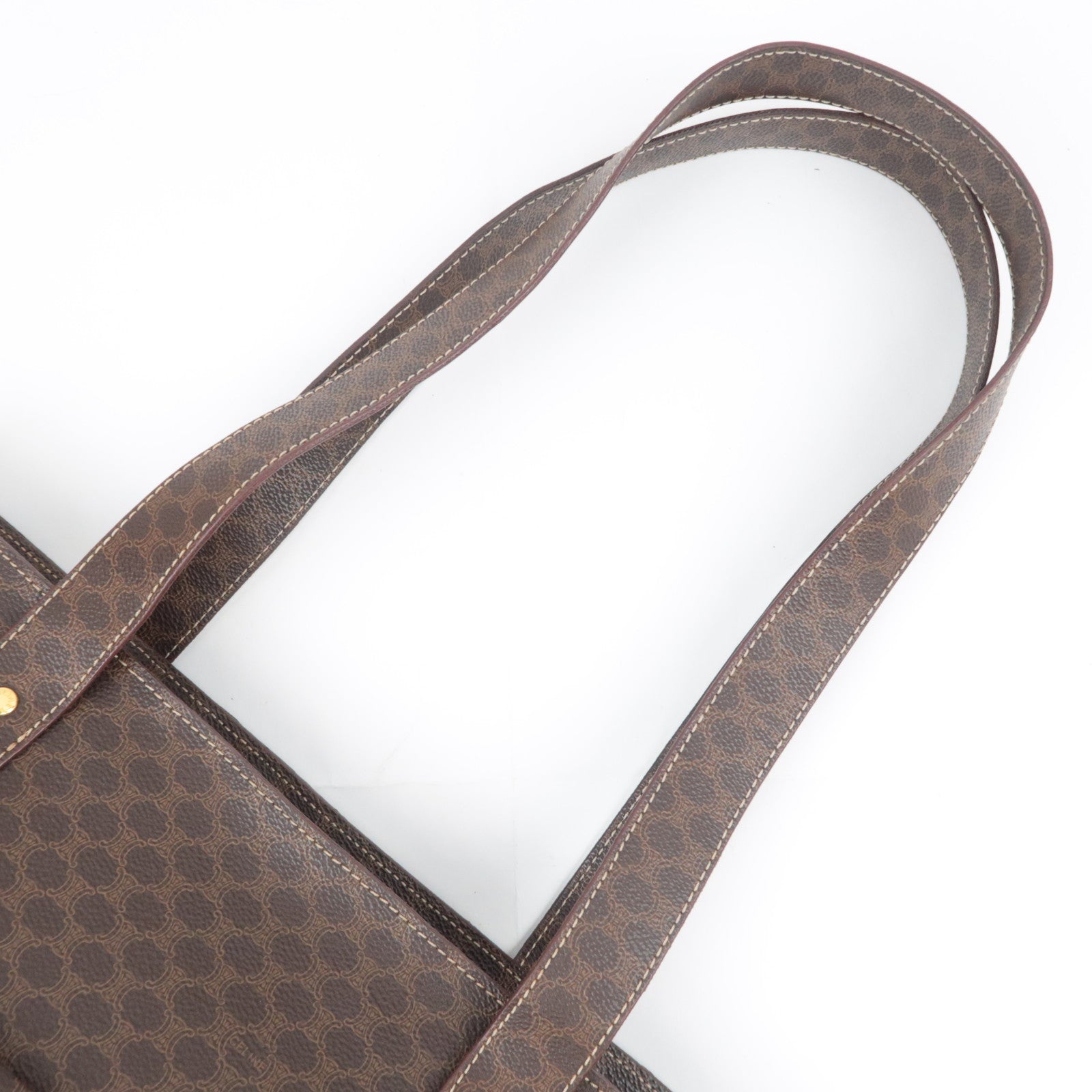 CELINE Macadam PVC Tote Bag Brown