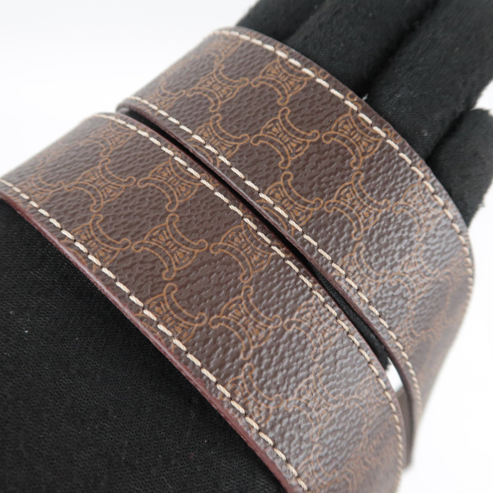 CELINE Macadam PVC Tote Bag Brown