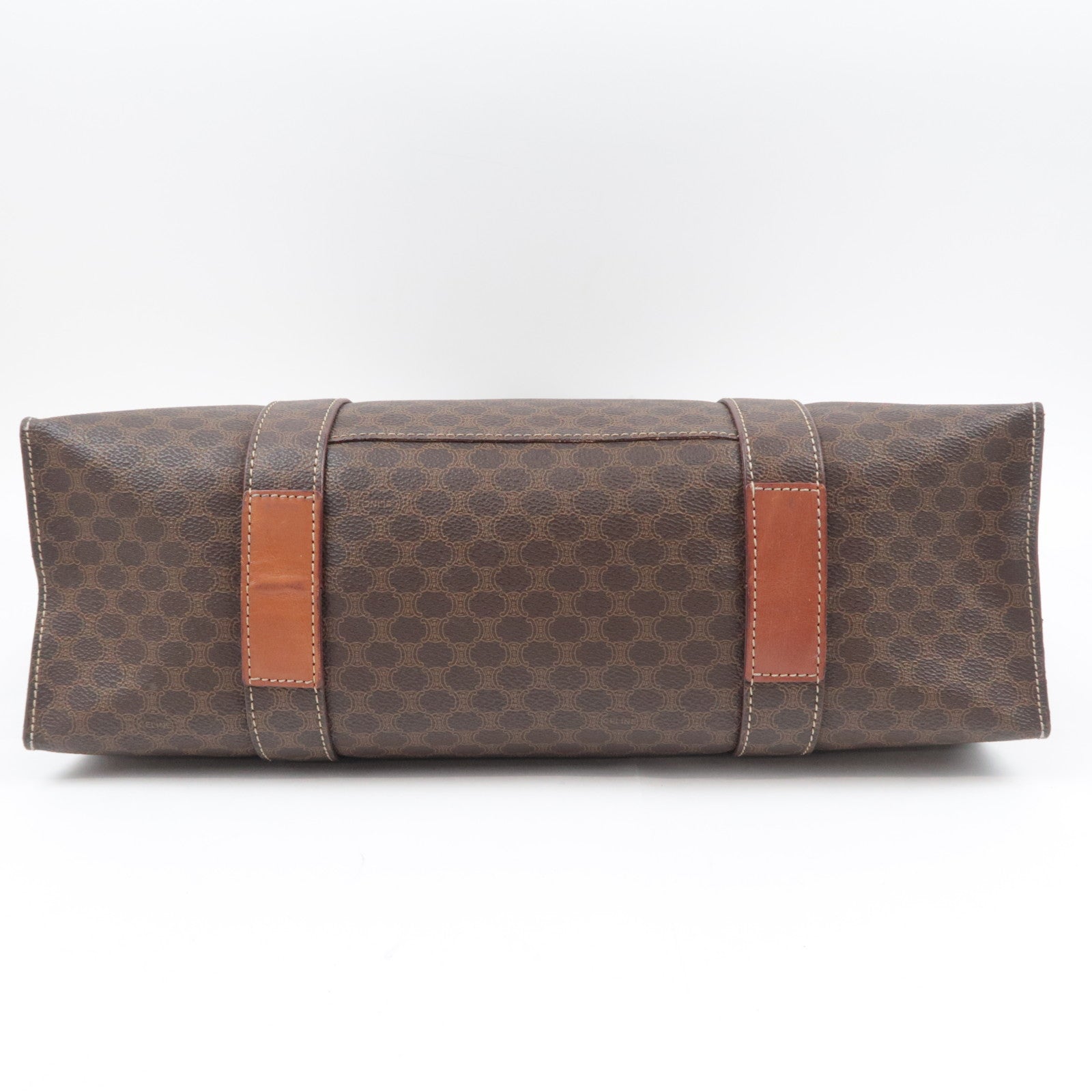 CELINE Macadam PVC Tote Bag Brown