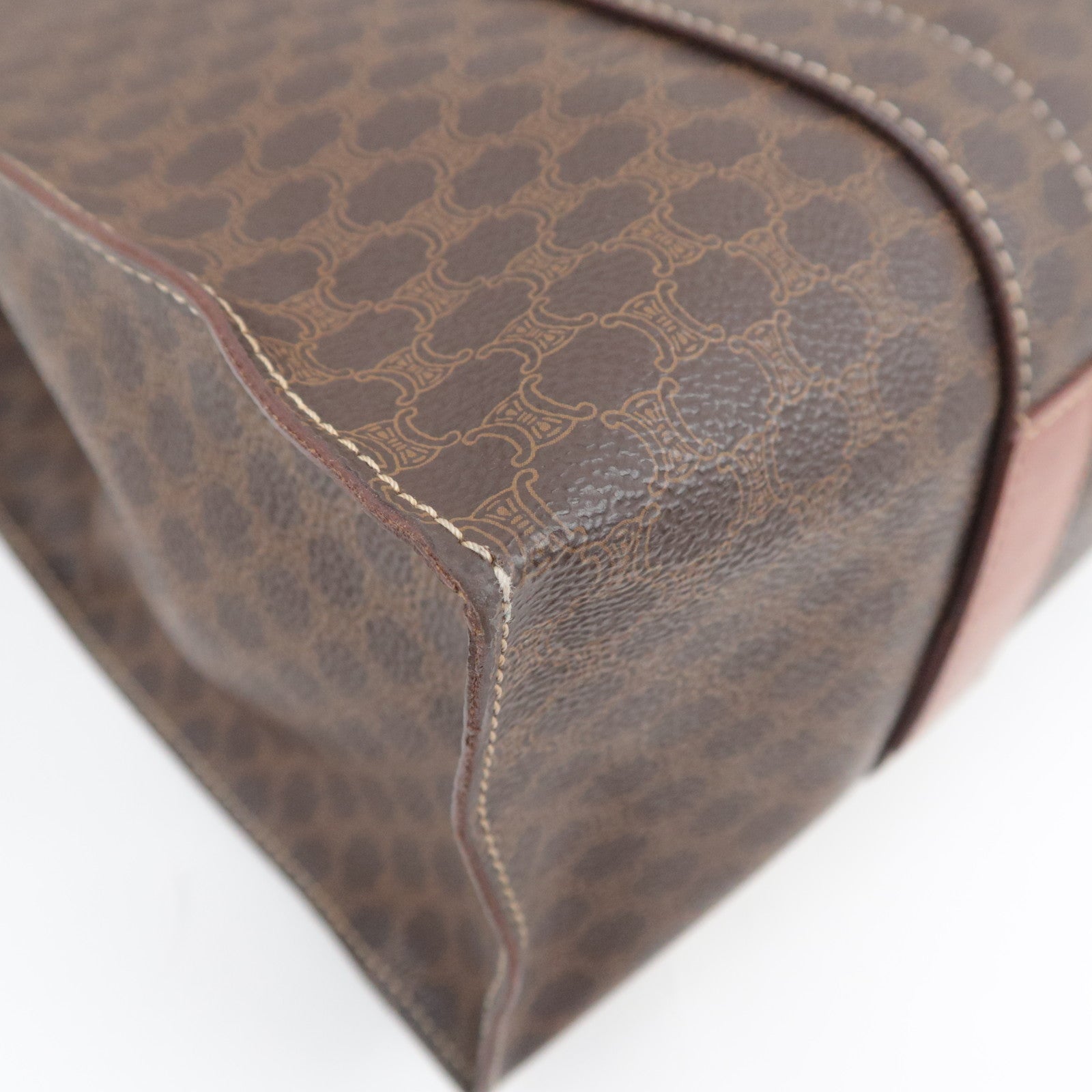 CELINE Macadam PVC Tote Bag Brown