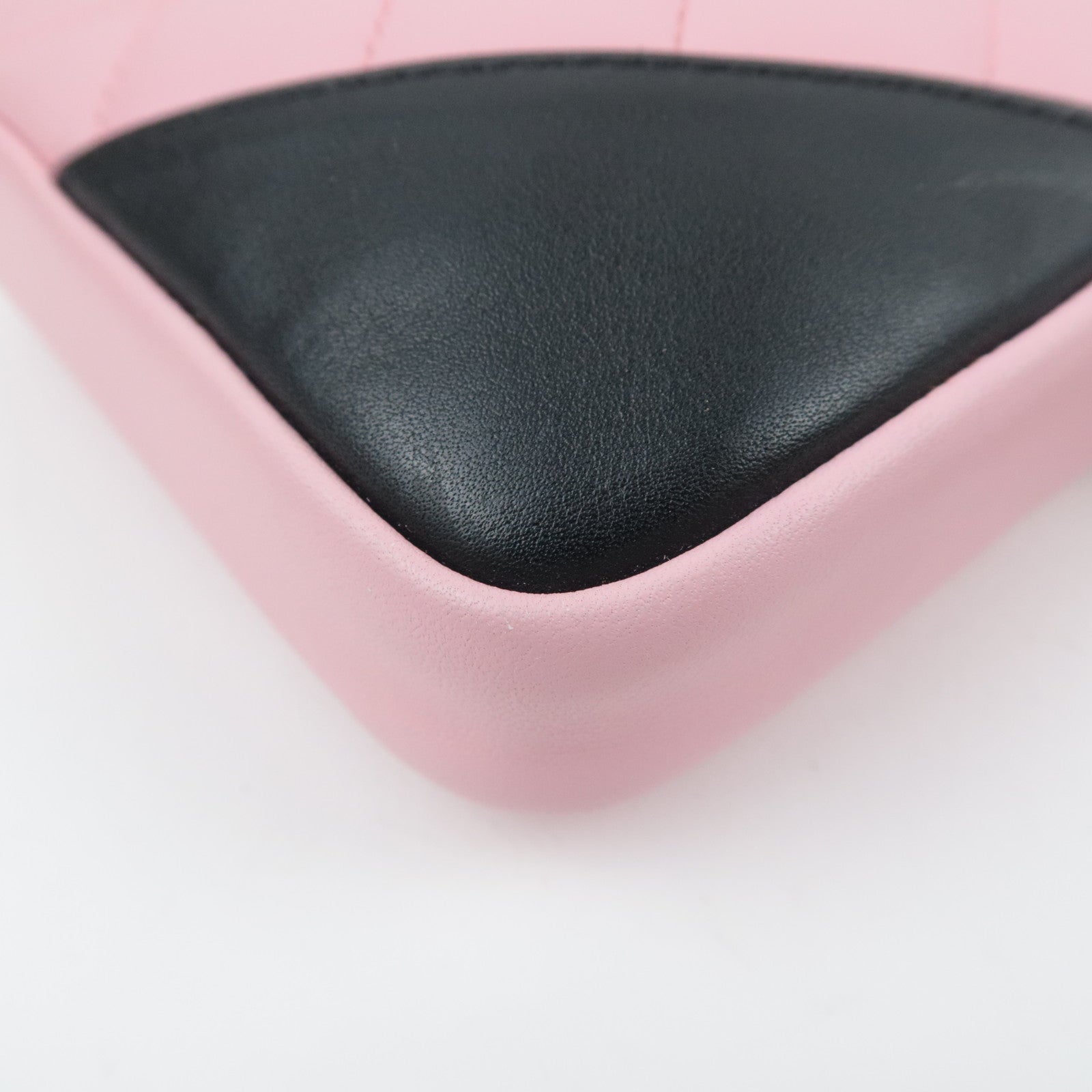 CHANEL Cambon Line Lambskin Shoulder Bag Pink Black