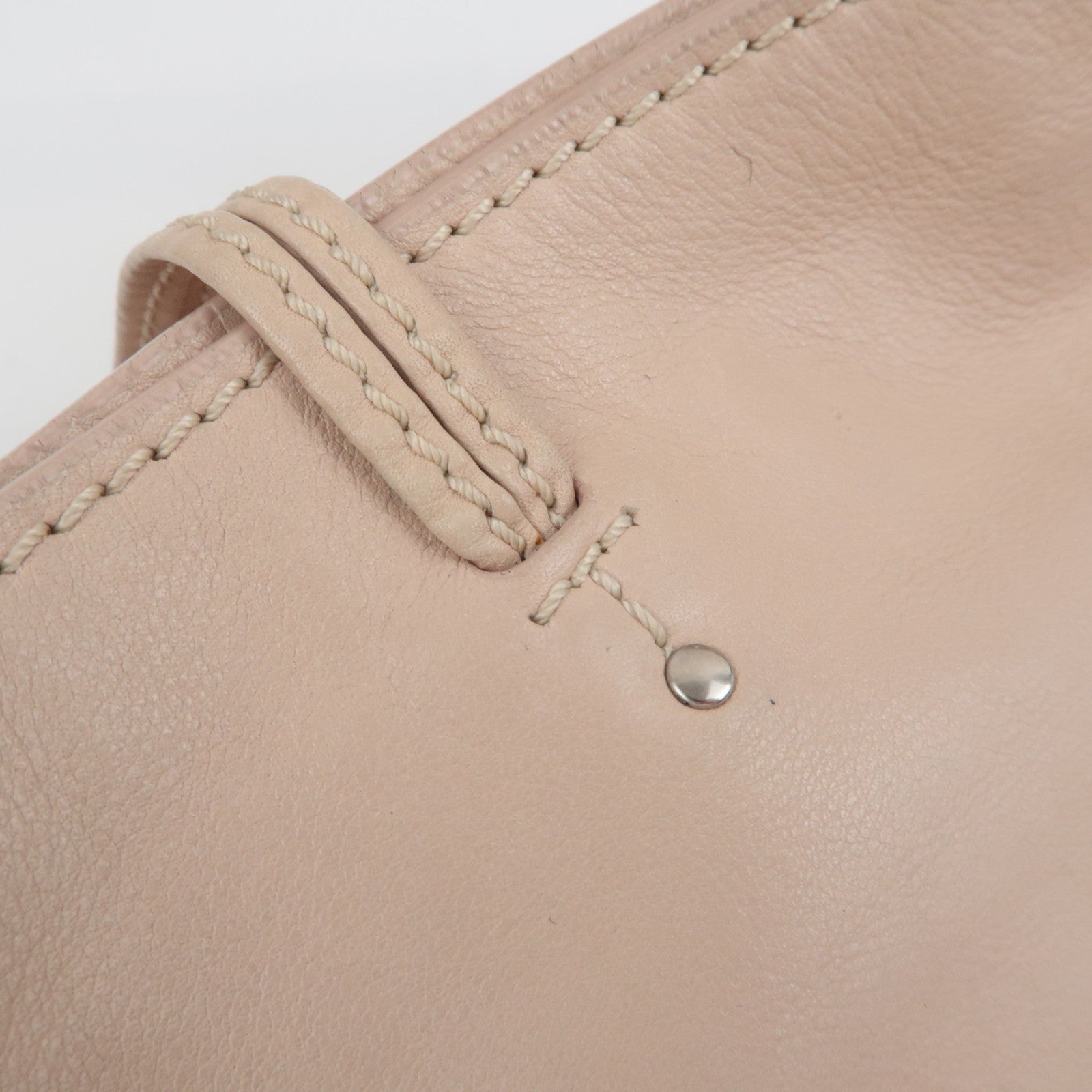 CELINE Bittersweet Leather Shoulder Bag Pink Beige