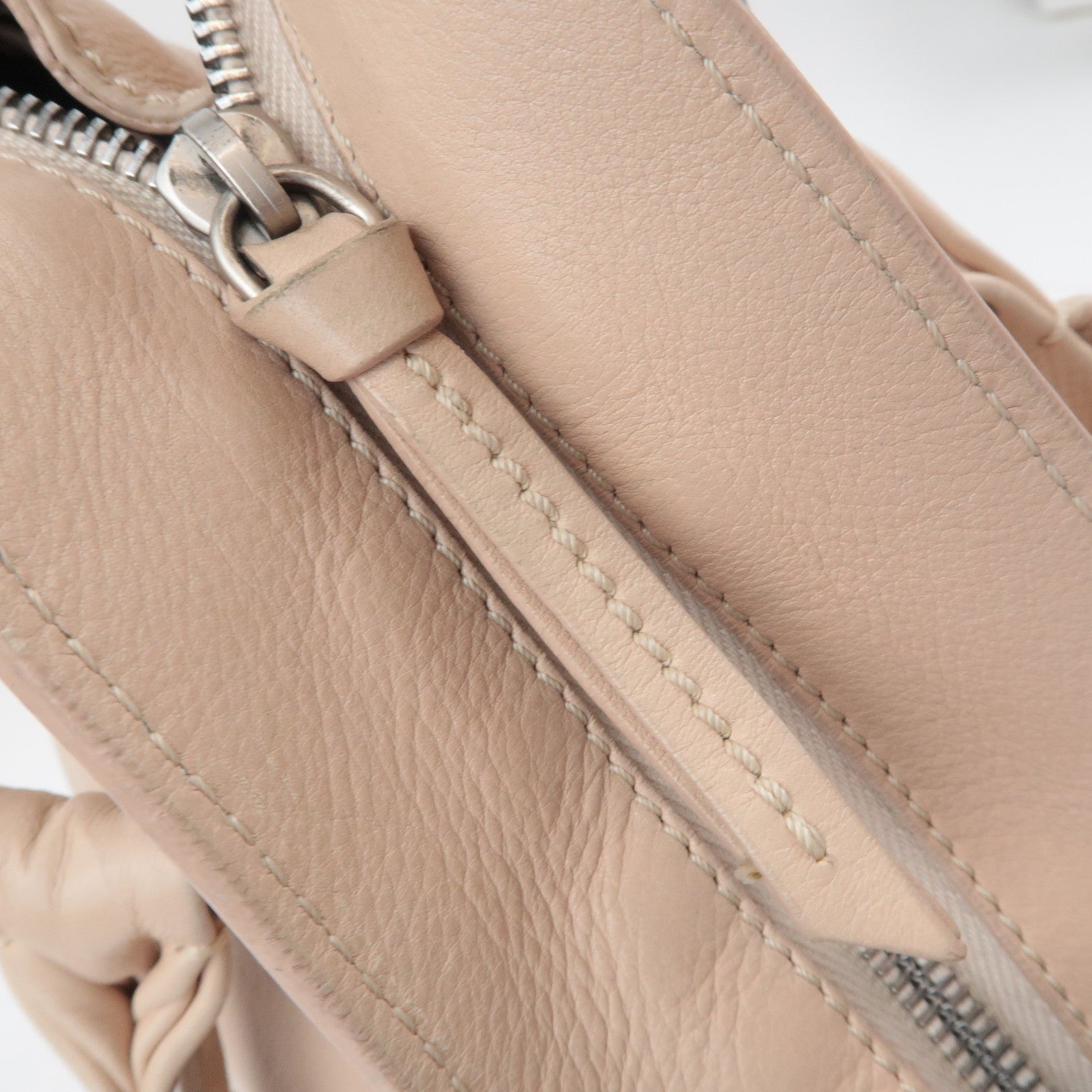 CELINE Bittersweet Leather Shoulder Bag Pink Beige