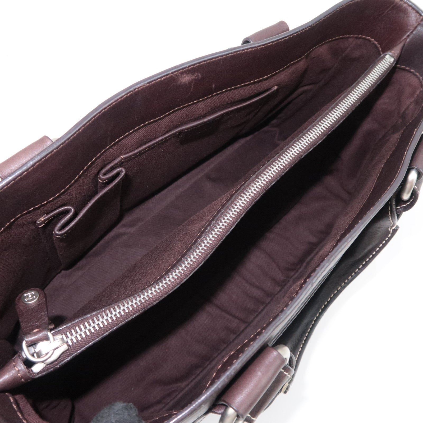 CELINE Boogie Bag Leather Handbag Brown