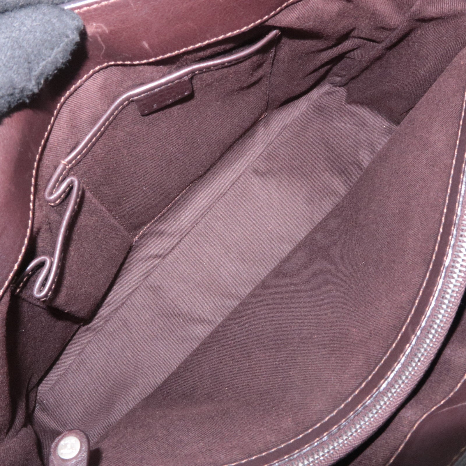 CELINE Boogie Bag Leather Handbag Brown