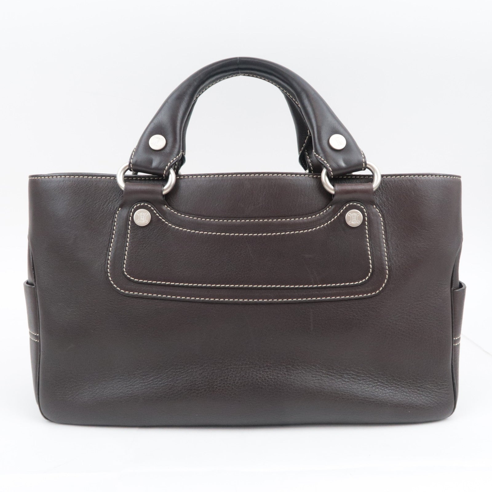 CELINE Boogie Bag Leather Handbag Brown