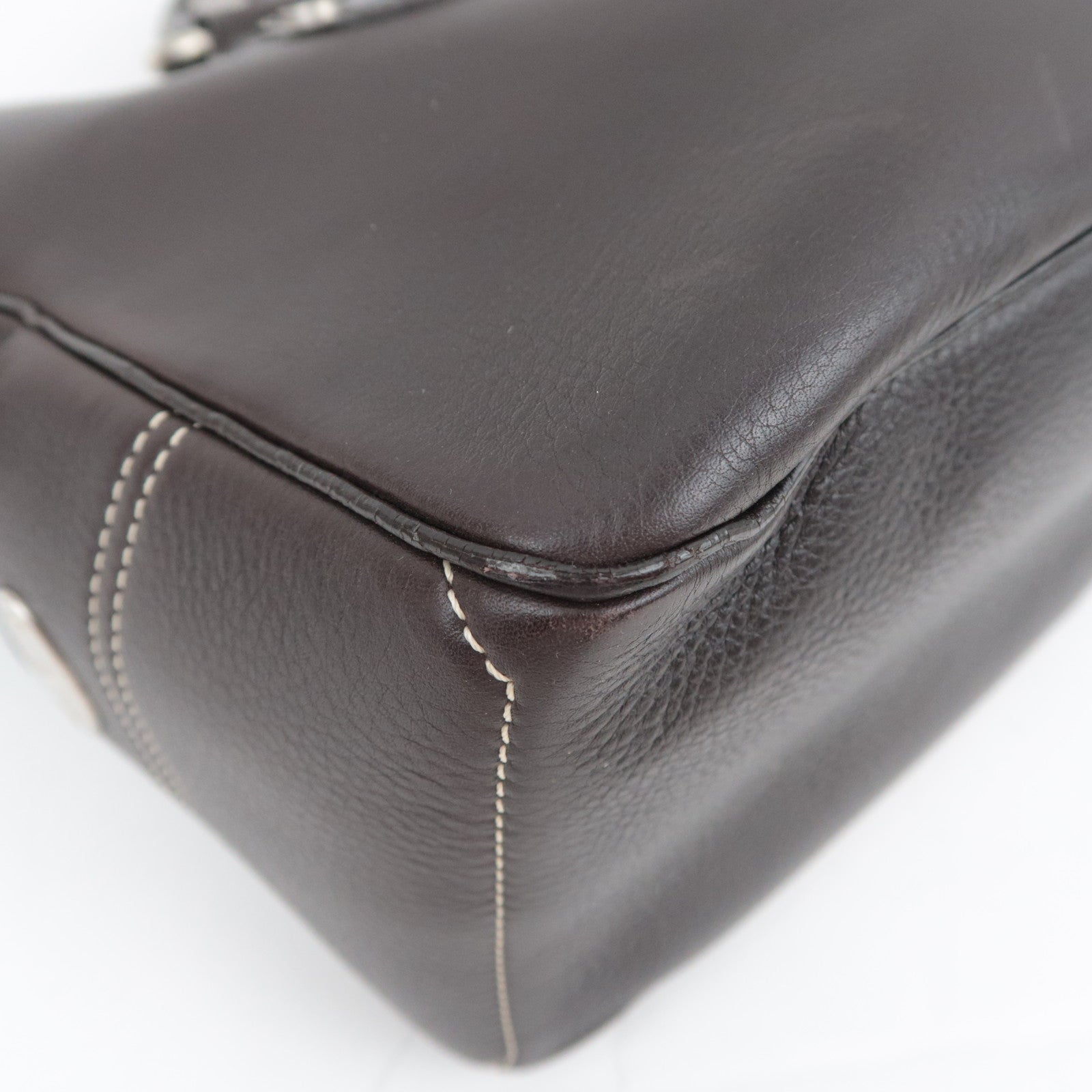CELINE Boogie Bag Leather Handbag Brown