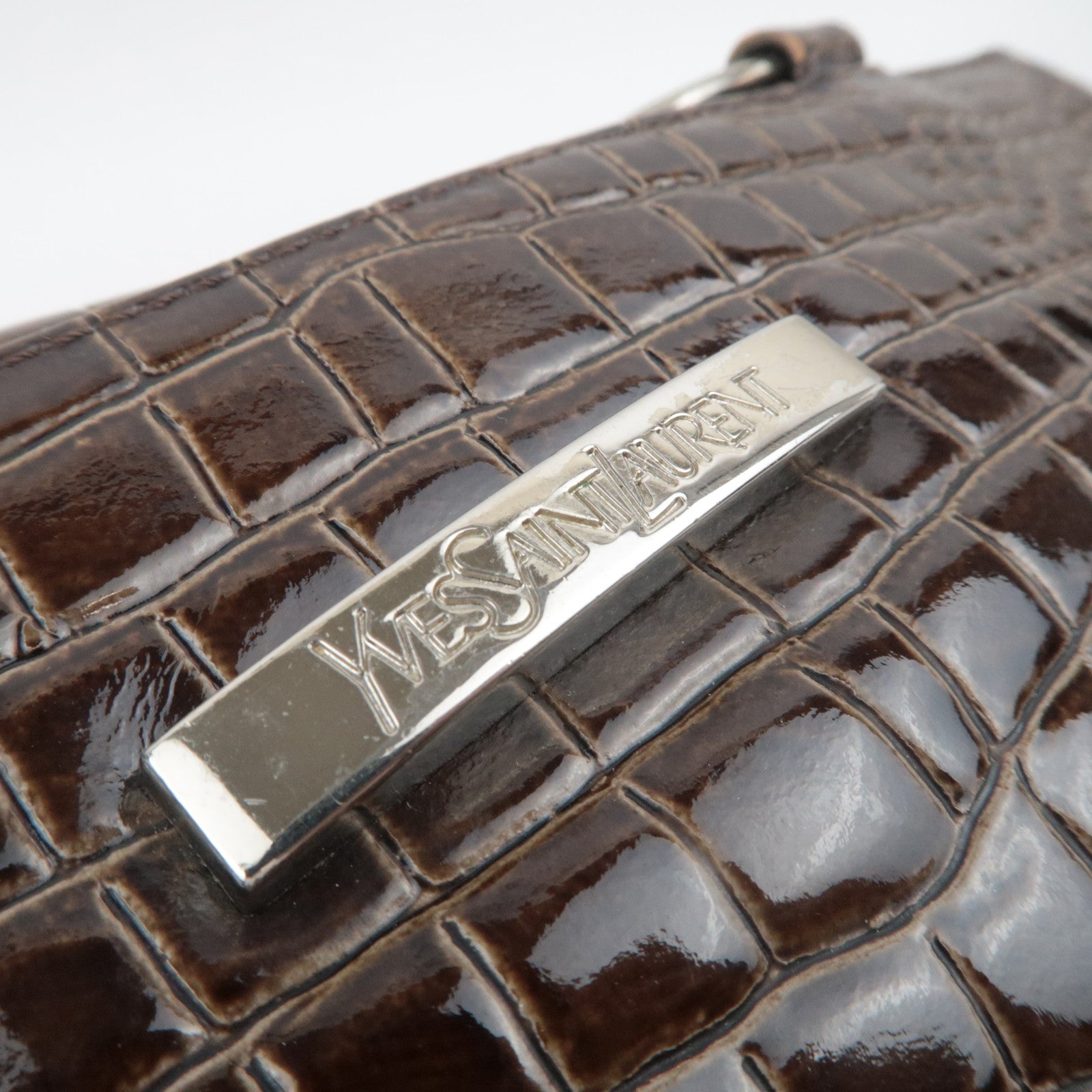 SAINT LAURENT YSL Leather Handbag Brown