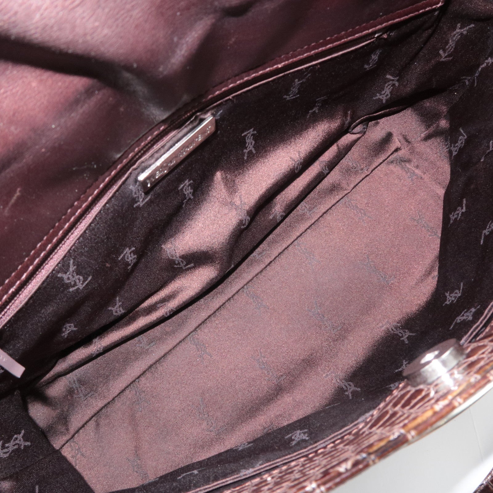 SAINT LAURENT YSL Leather Handbag Brown