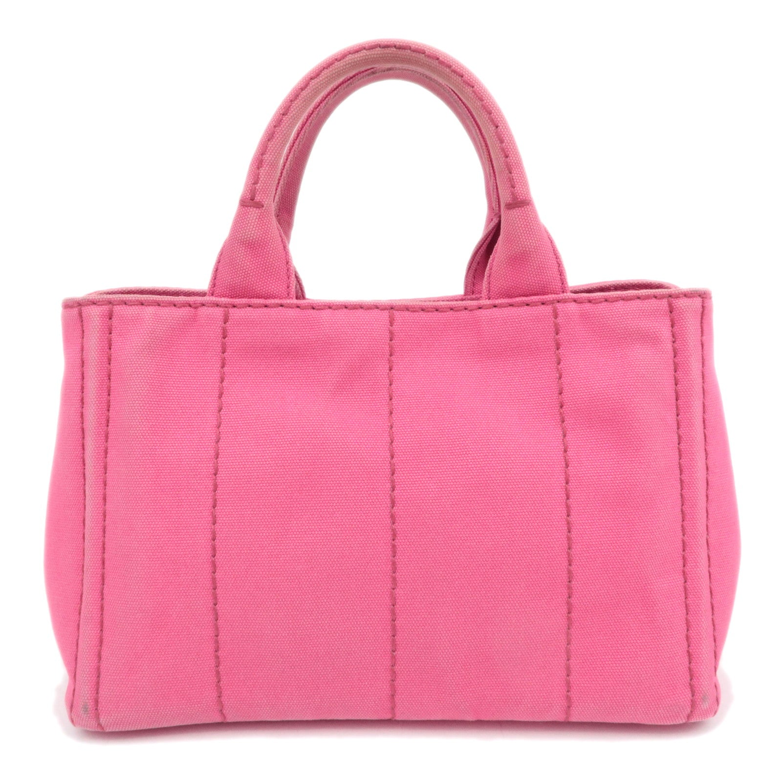 PRADA Canapa Mini 2Way Canvas Tote Bag Pink B2439G