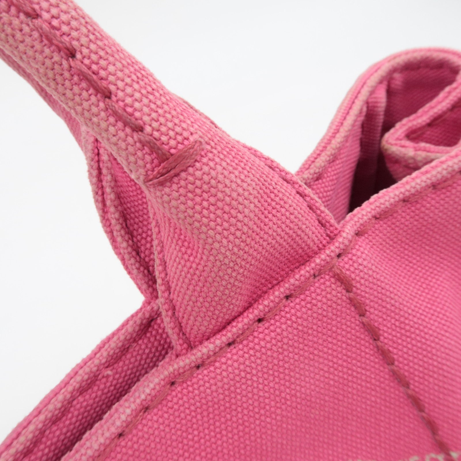 PRADA Canapa Mini 2Way Canvas Tote Bag Pink B2439G