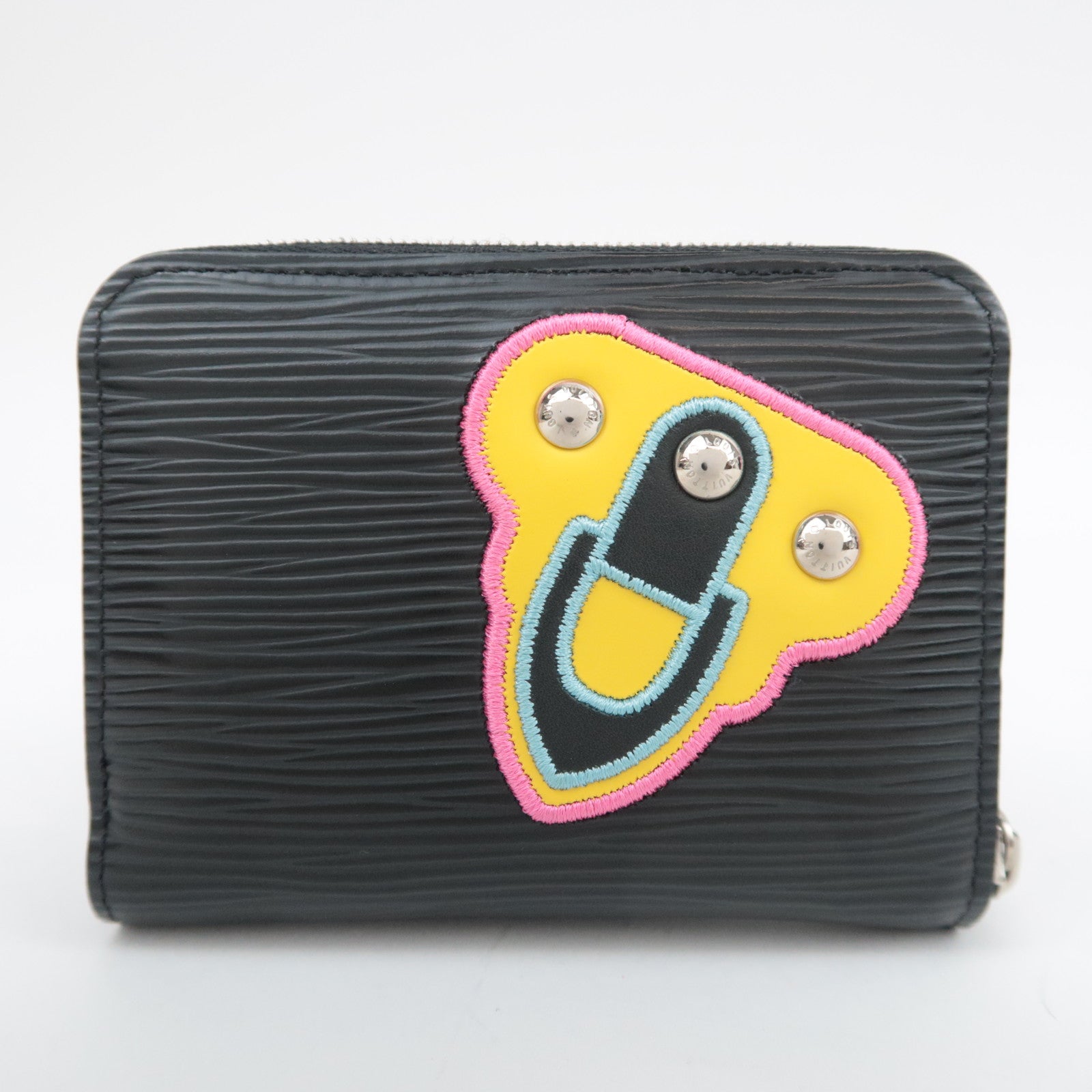 Louis Vuitton Epi LV Stories Zippy Coin Purse Noir M6372１