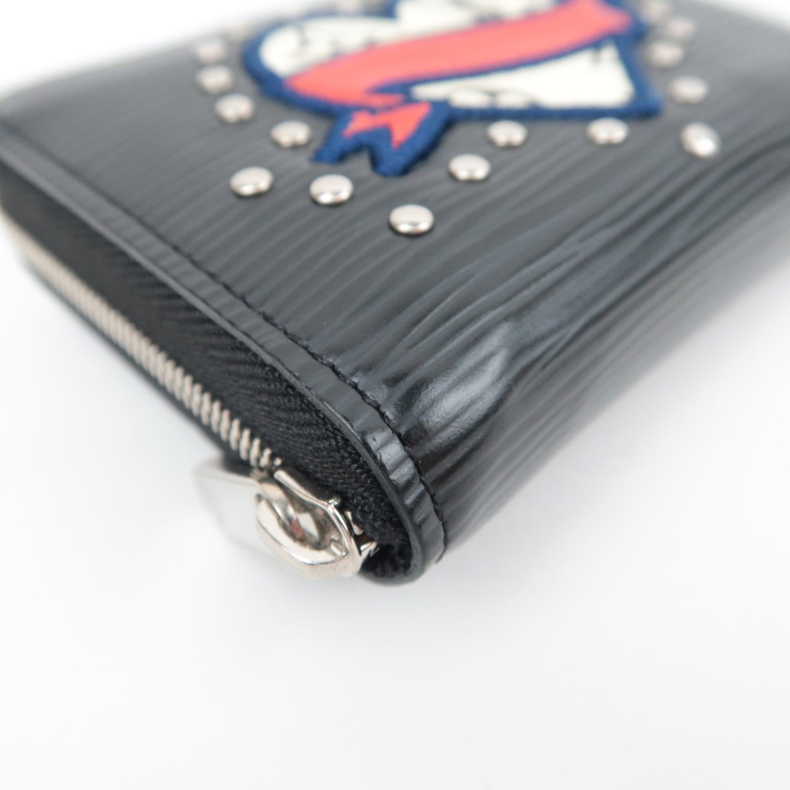 Louis Vuitton Epi LV Stories Zippy Coin Purse Noir M6372１